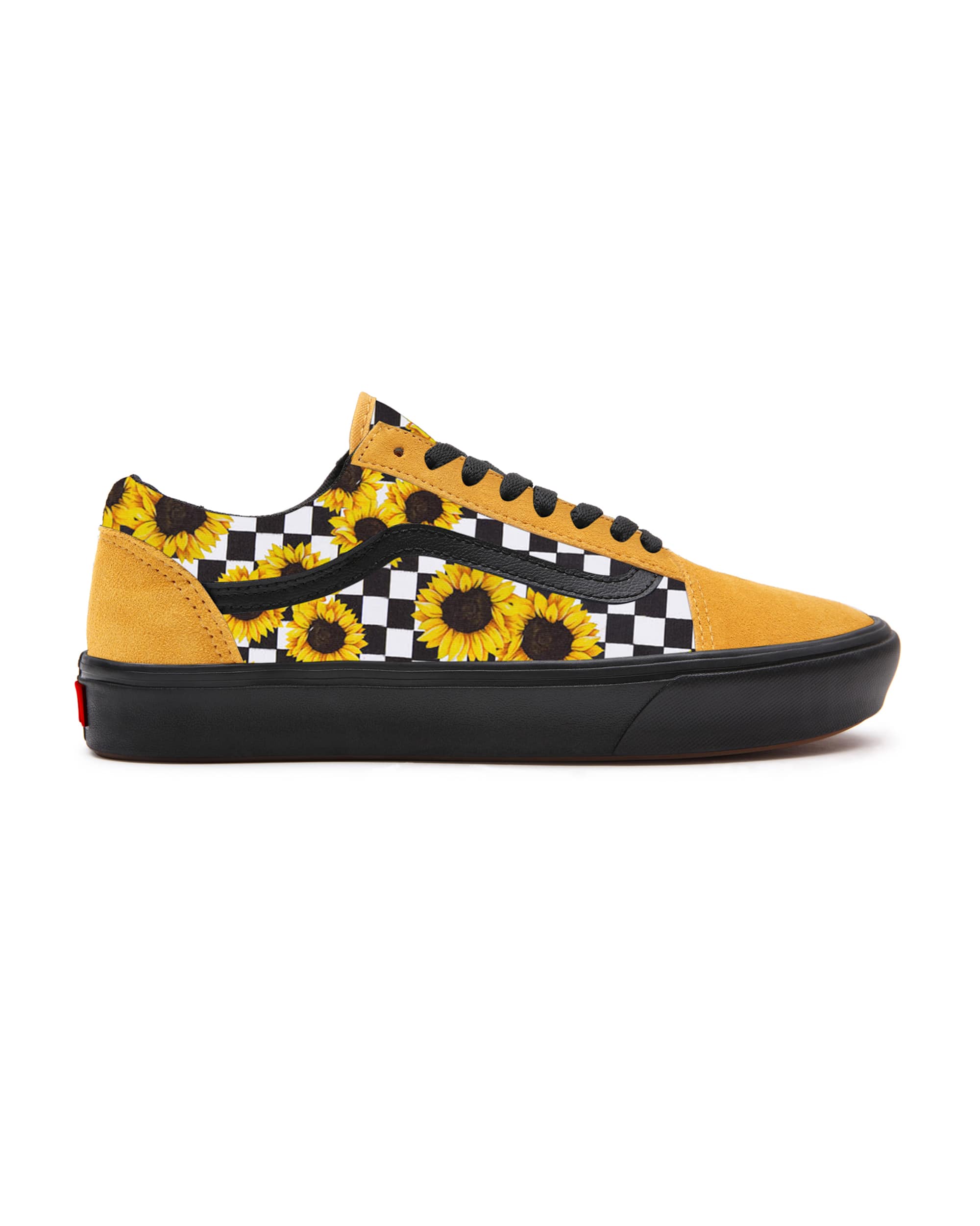 Personalisierbare Sunflowers Old Skool Platform VANS Gelb ALT1