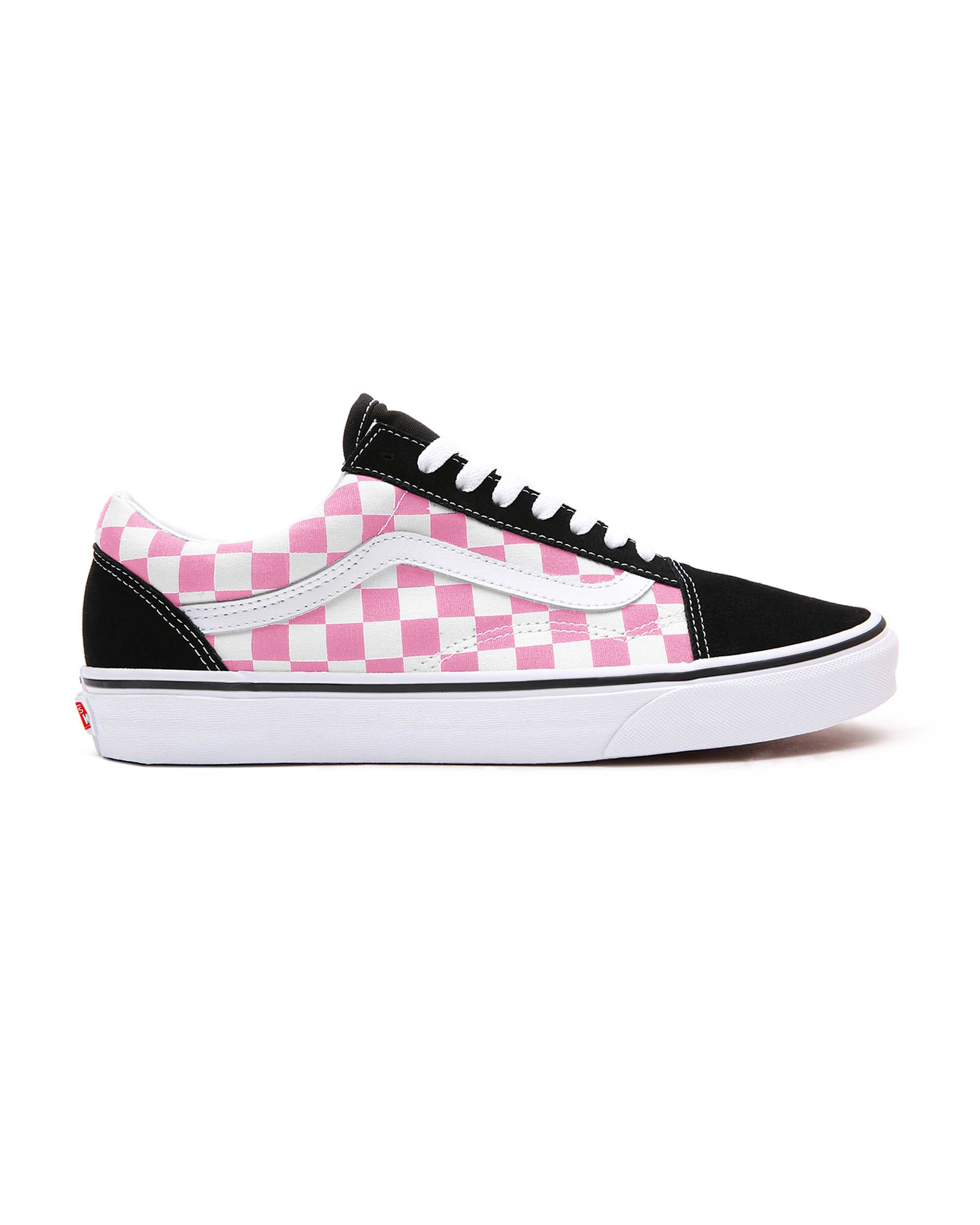 Personalisierbare Pink Checkerboard Old Skool VANS Rosa ALT1