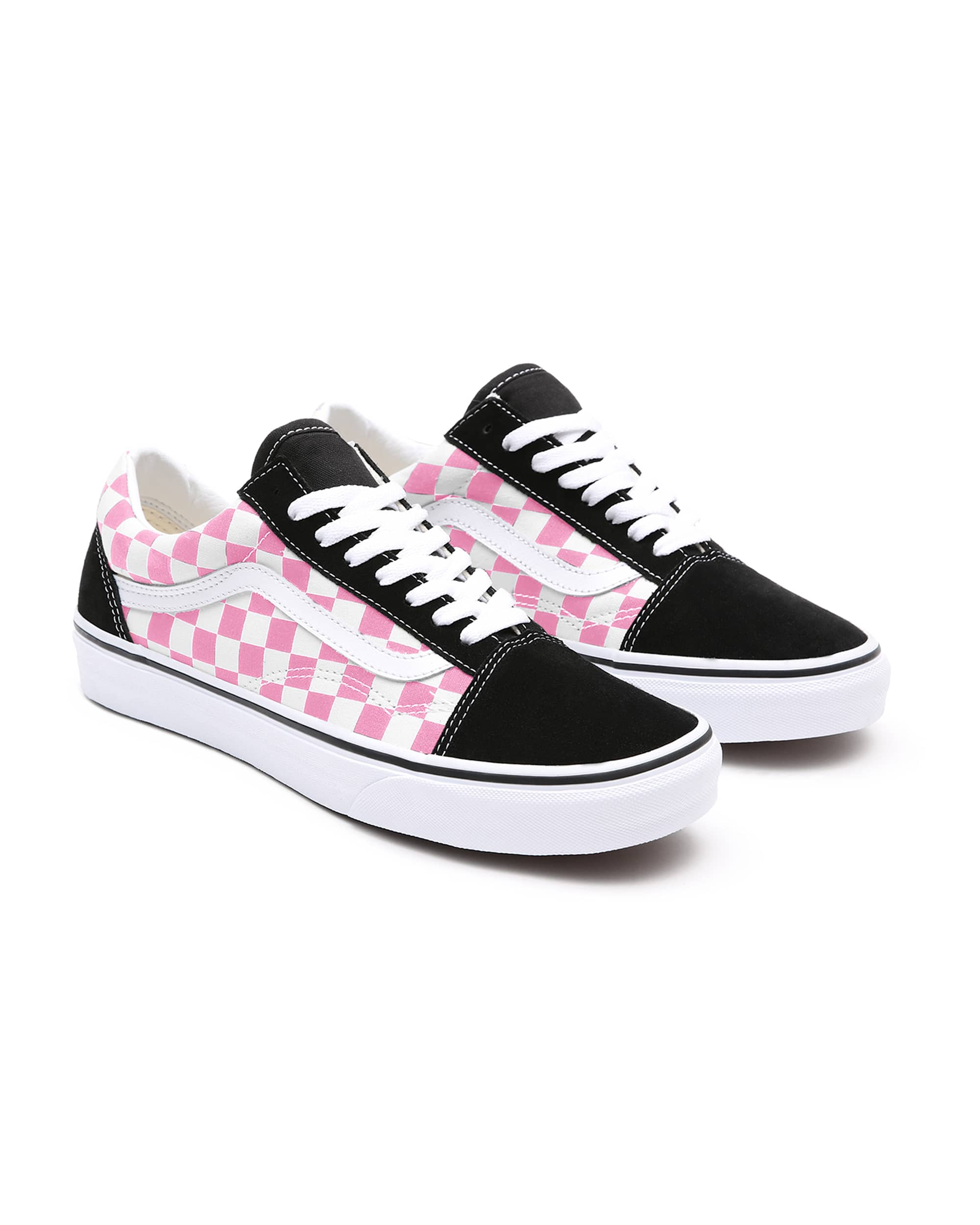 Personalisierbare Pink Checkerboard Old Skool VANS Rosa HERO