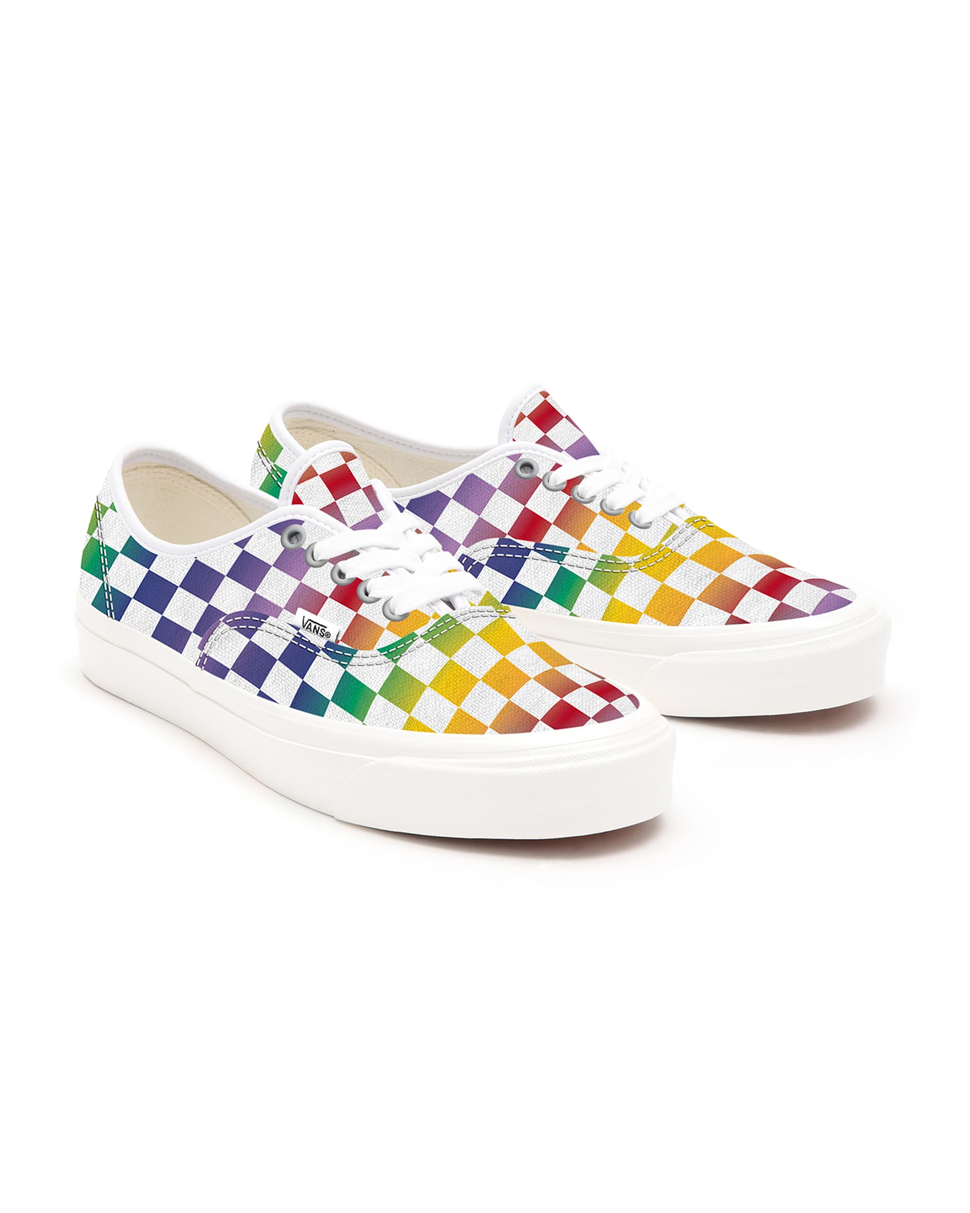 Personalisierbare Rainbow Checkerboard Authentic VANS Multicolour HERO