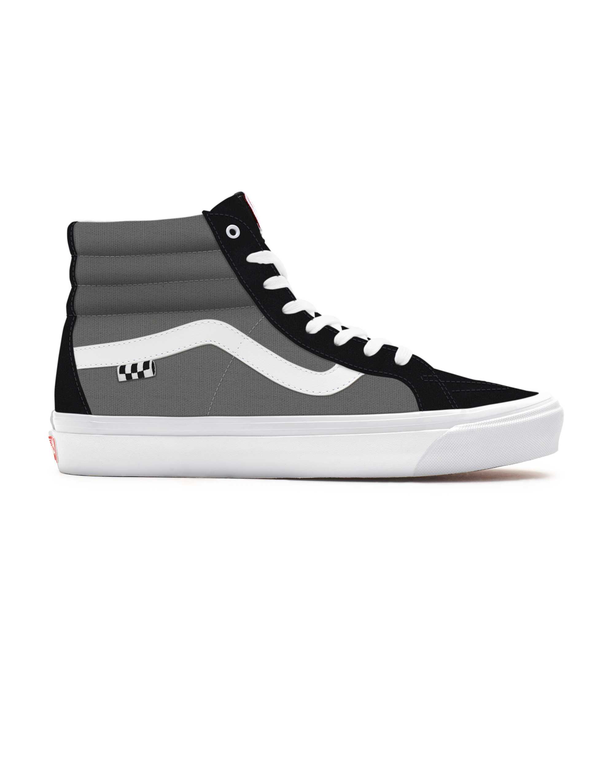 Personalisierbare Suede Charcoal and Black Suede Skate Sk8Hi VANS SchwarzGrau ALT1