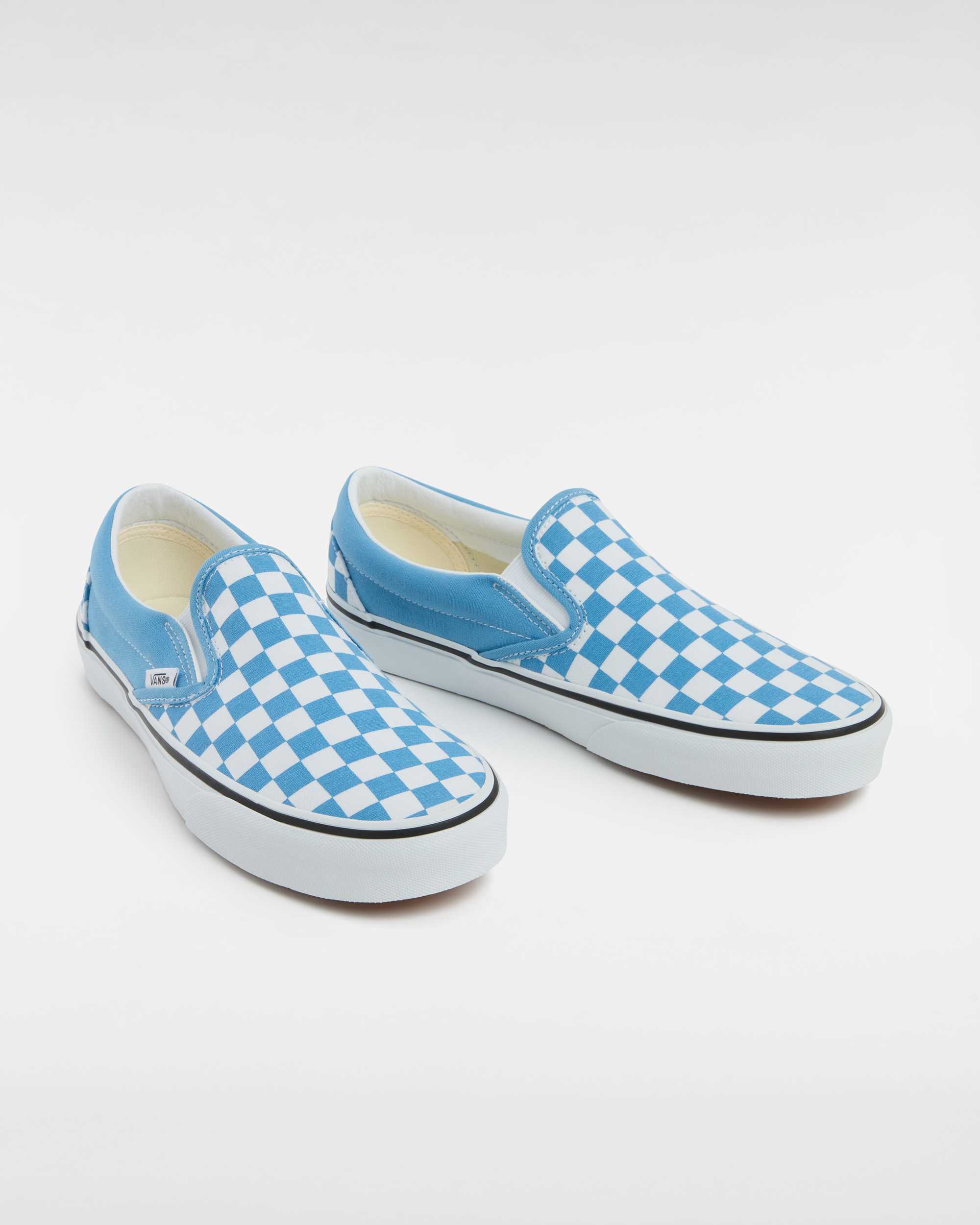 Chaussures Classic SlipOn Checkerboard VANS Bleu ALT1