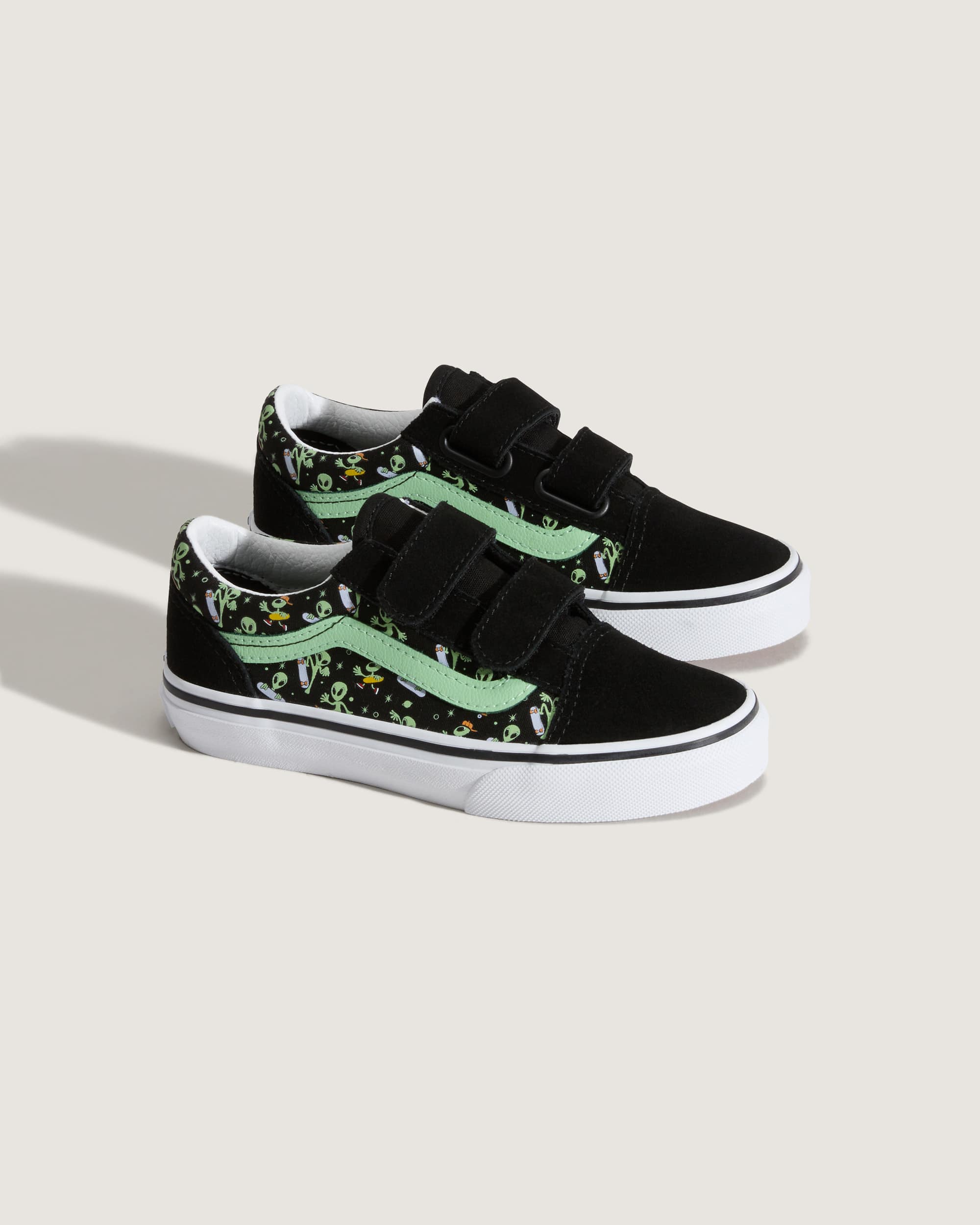 Zapatillas Old Skool V de nios 48 aos VANS NegroVerde ALT1