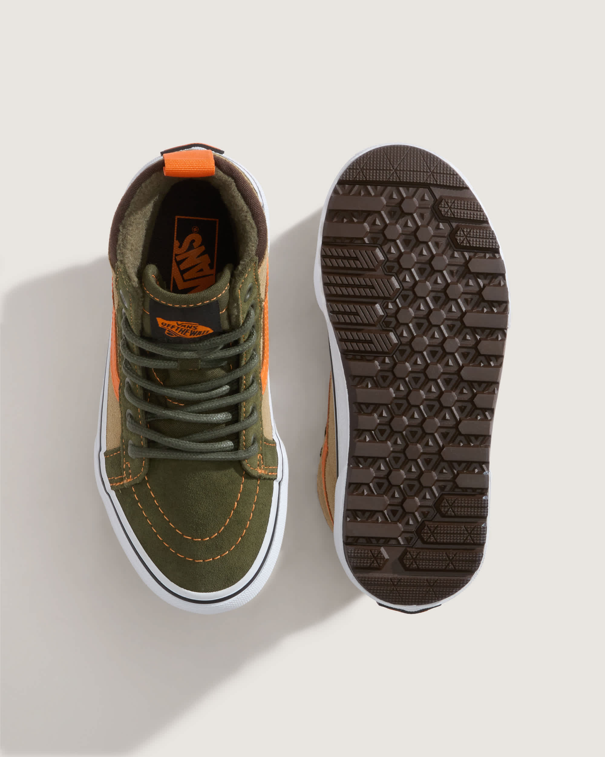 Kinder Sk8Hi Wasserabweisende Checkerboard Schuhe 814 Jahre VANS Grn ALT2