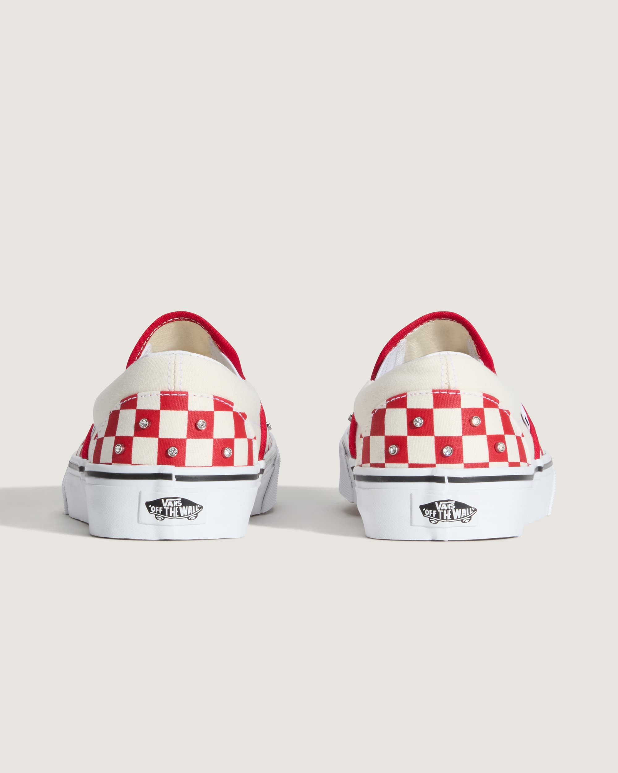 Zapatillas SlipOn Checkerboard con strass VANS Rojo ALT3