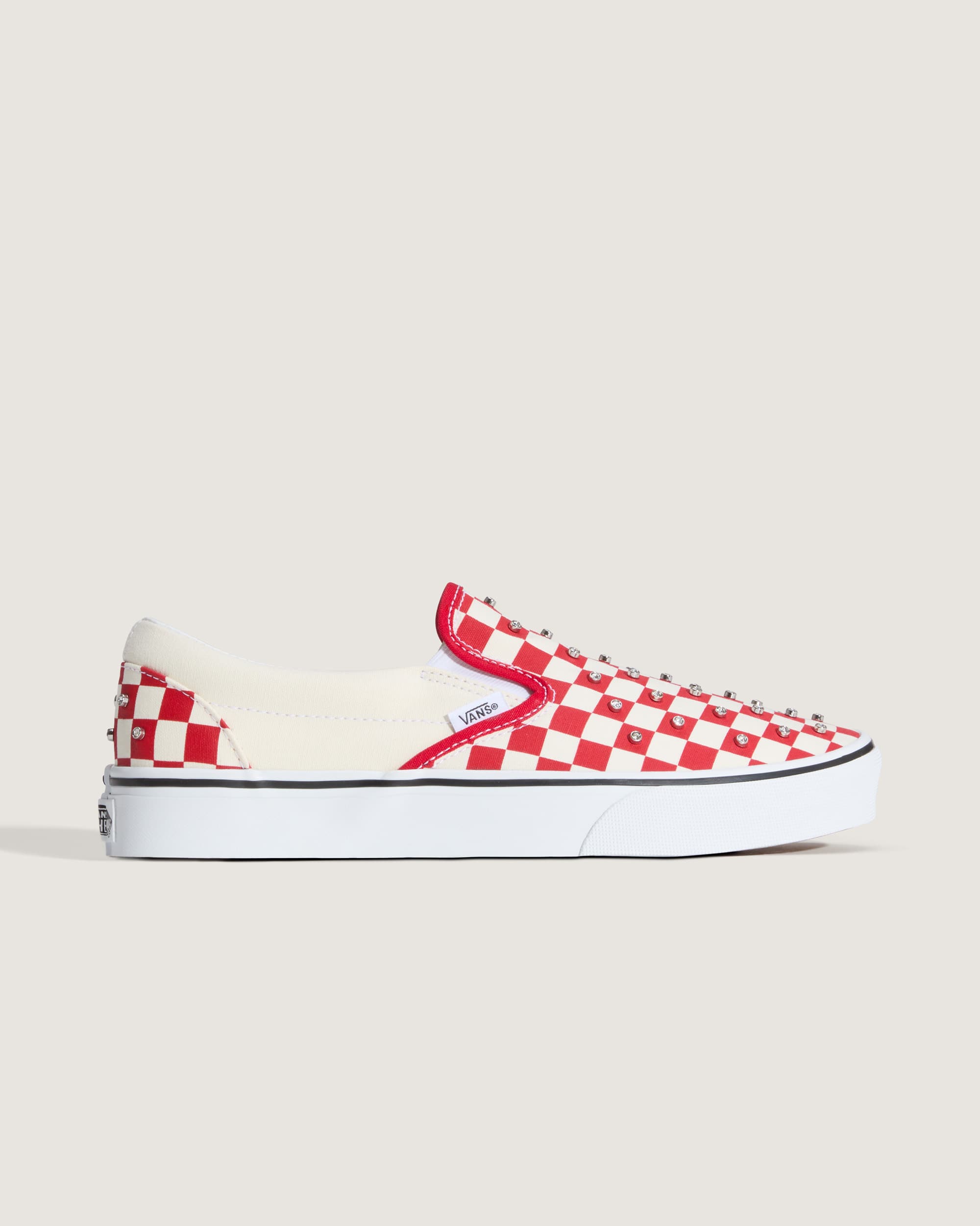 Zapatillas SlipOn Checkerboard con strass VANS Rojo ALT5
