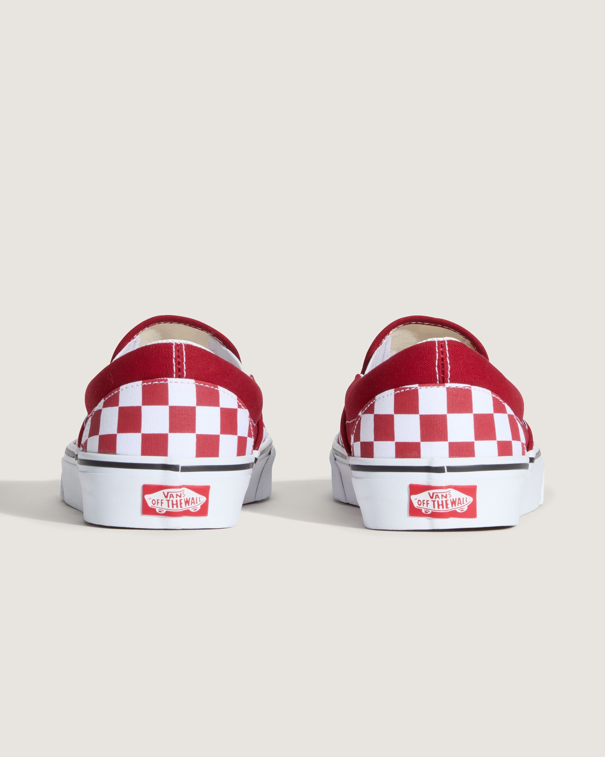 SlipOn Checkerboard Schuhe VANS Rot ALT3