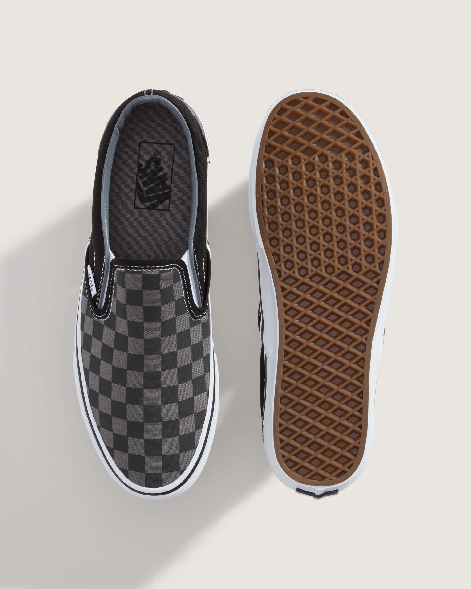 Chaussures Checkerboard Classic SlipOn VANS NoirGris ALT2