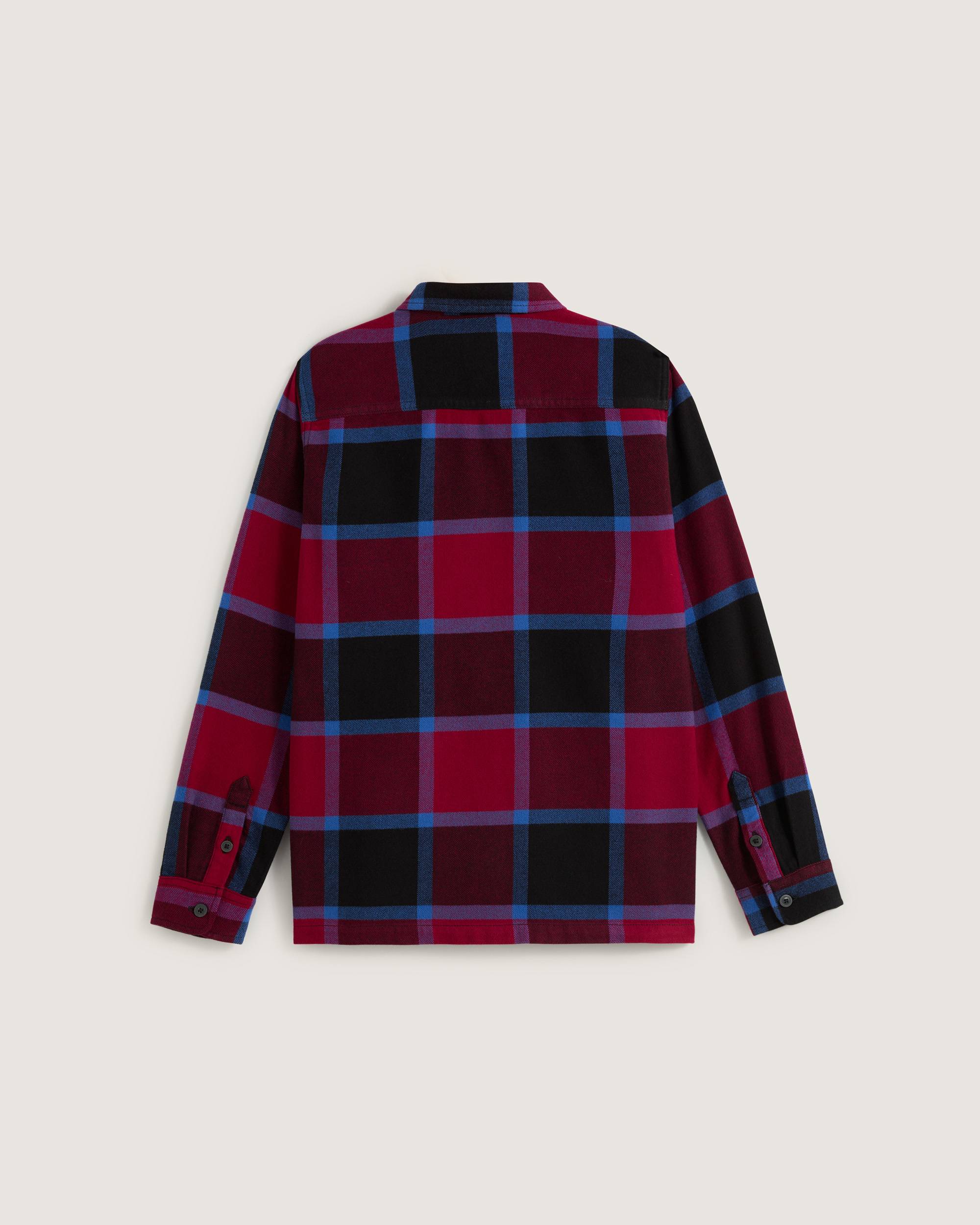 Kids Larkspur Flannel Shirt 814 Years VANS Burgundy ALT1