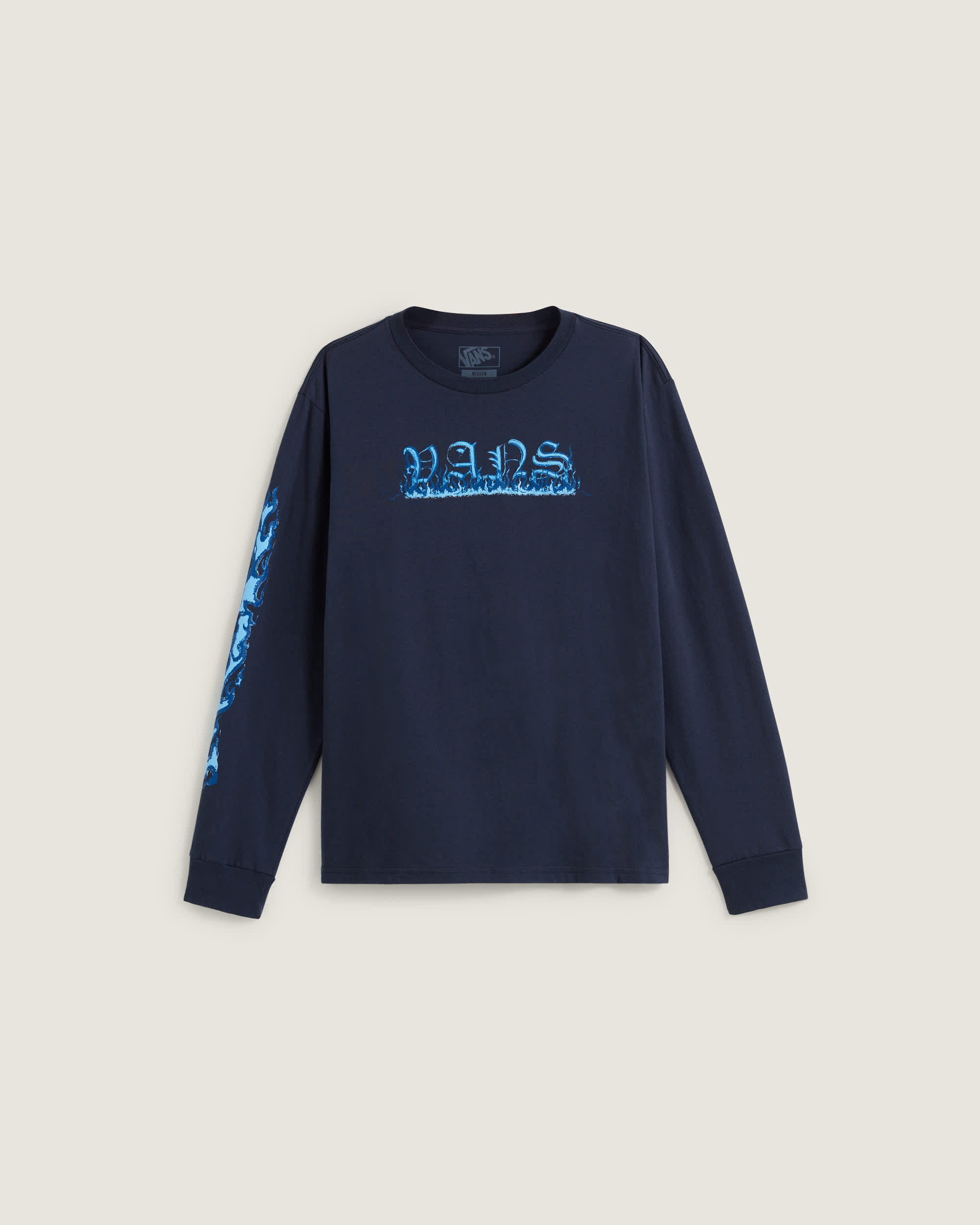 Kids Inferno Long Sleeve TShirt 814 years VANS Blue HERO