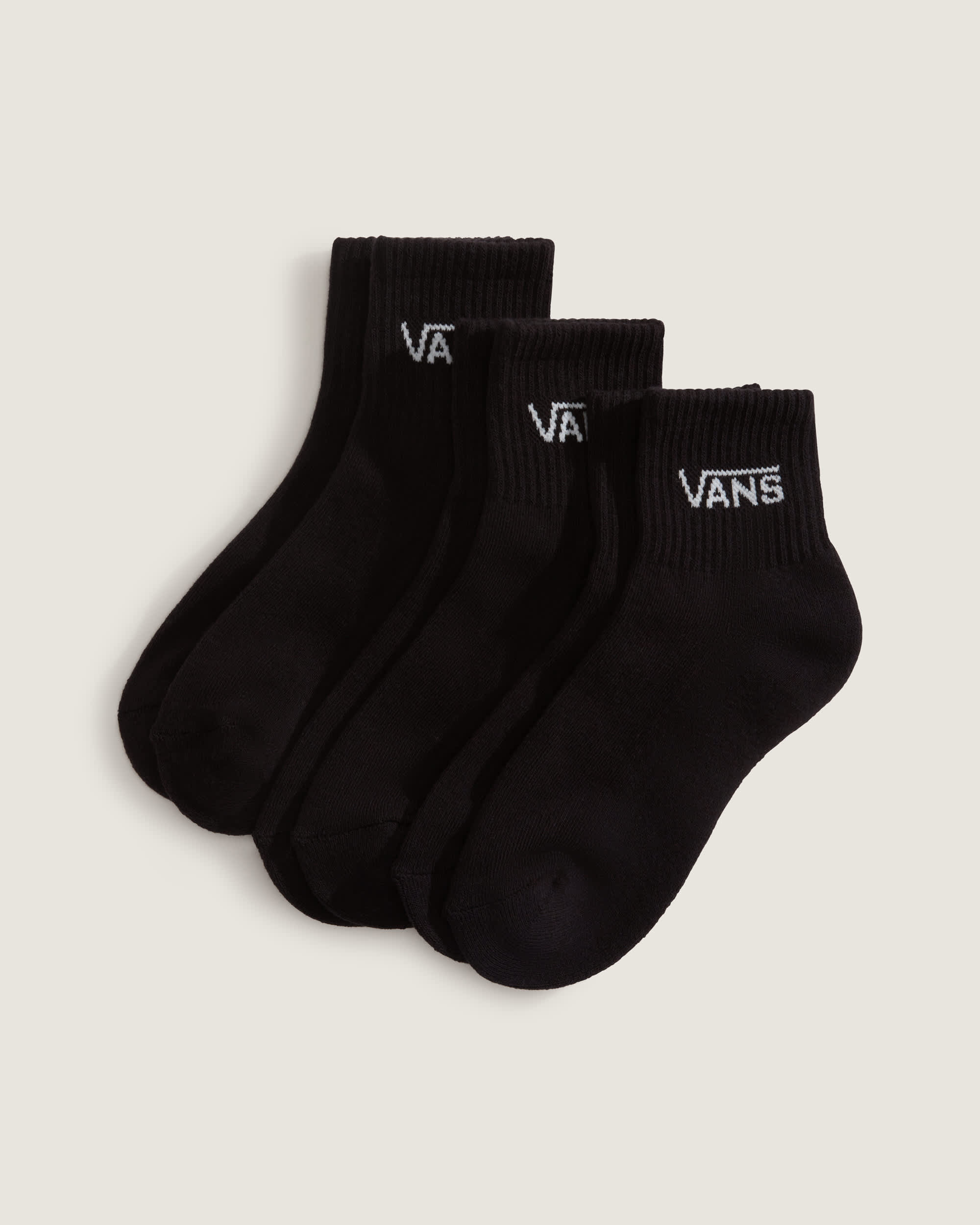 Kinder Classic Half Crew Socken 3 Paar VANS Schwarz HERO