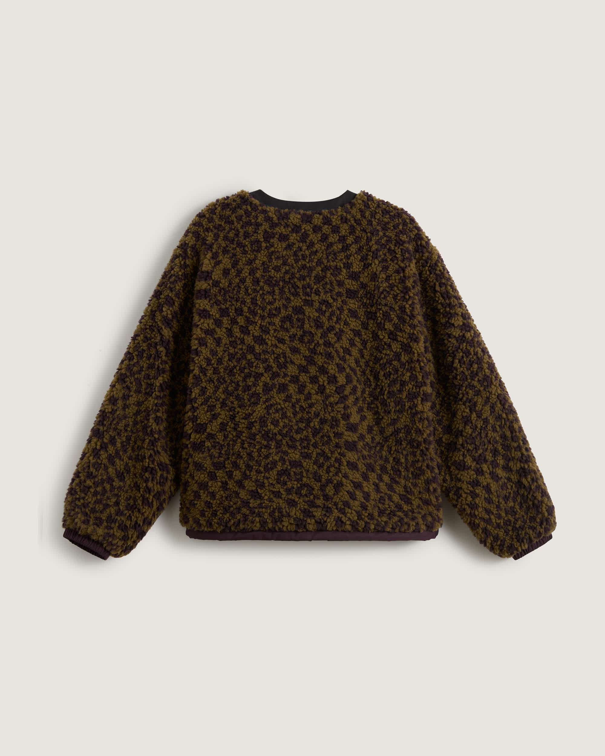 Suffolk Cheetah Check Pile Mantel VANS Blau ALT1