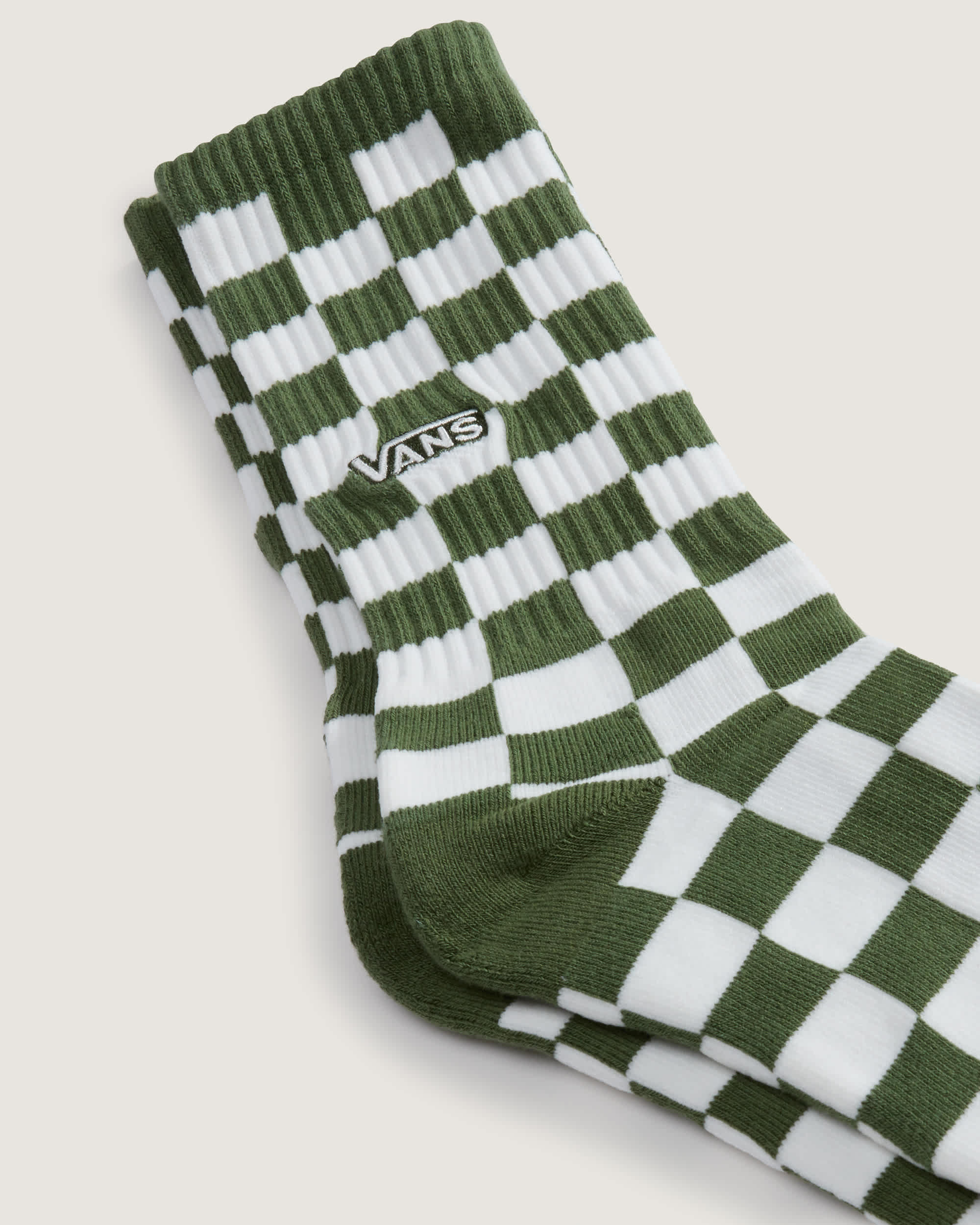 Checkerboard Crew Socks 1 Pair VANS Green ALT2
