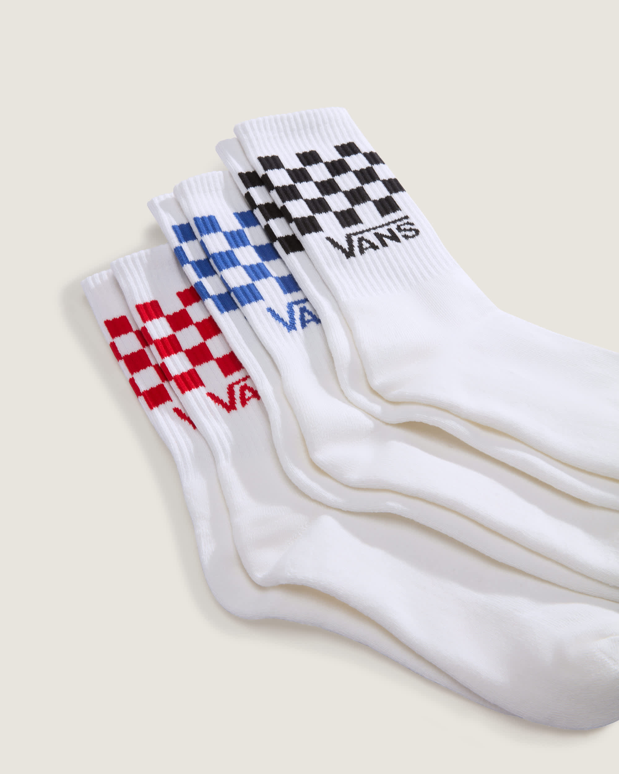 Classic Check Crew Socken 3 Paar VANS Wei ALT2