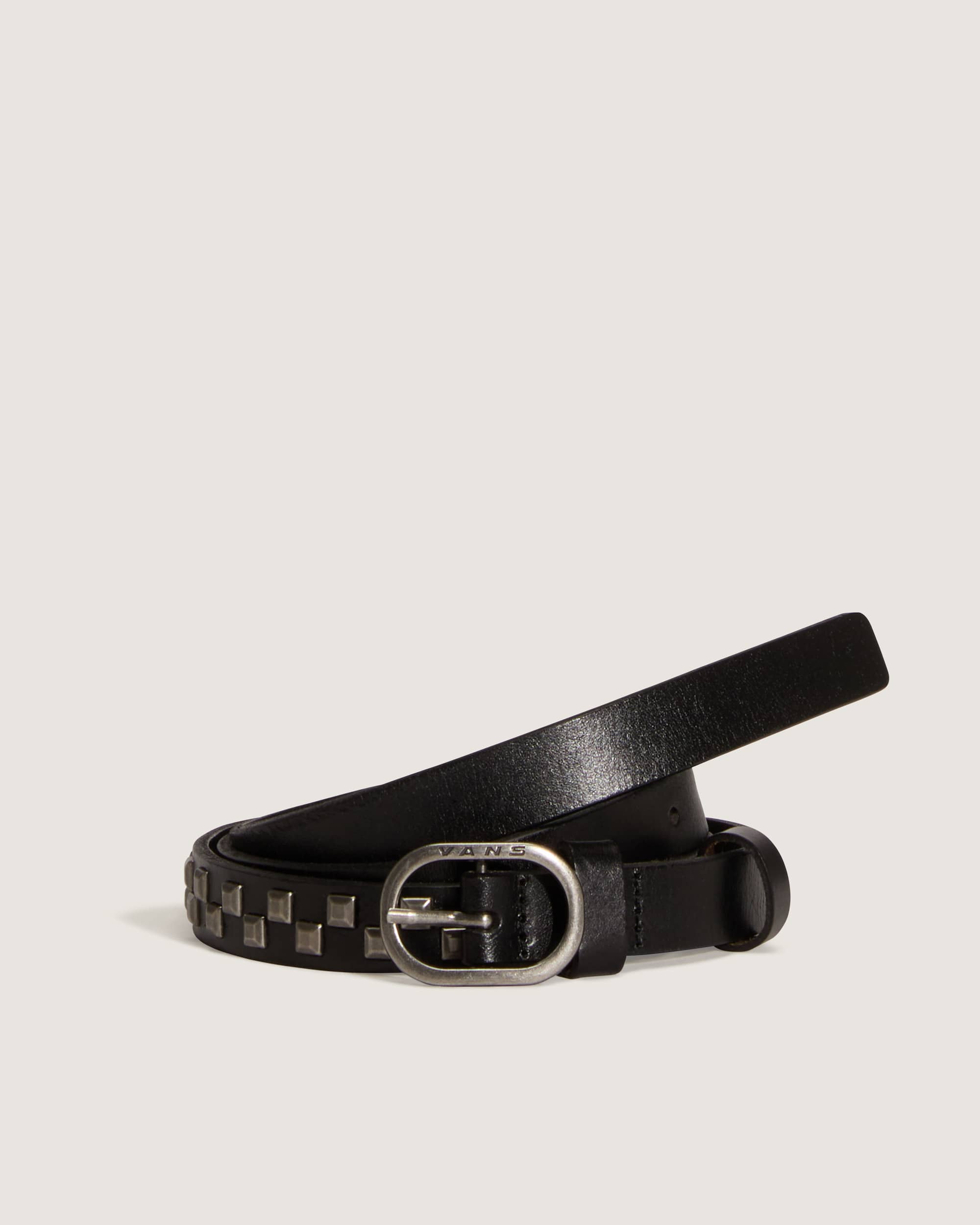 Check Leather Belt VANS Black HERO