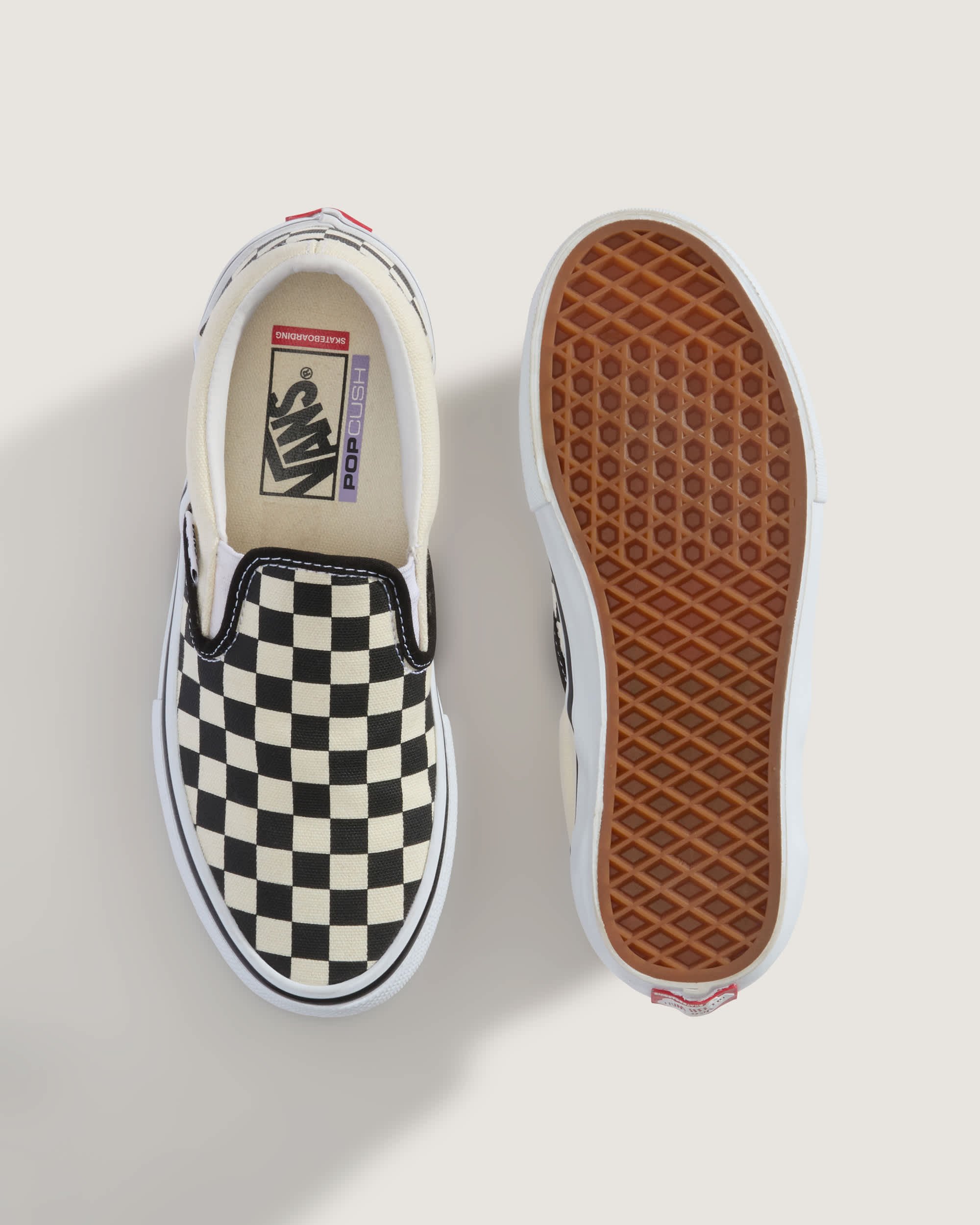 Skate Checkerboard SlipOn Shoes VANS BlackWhite ALT2