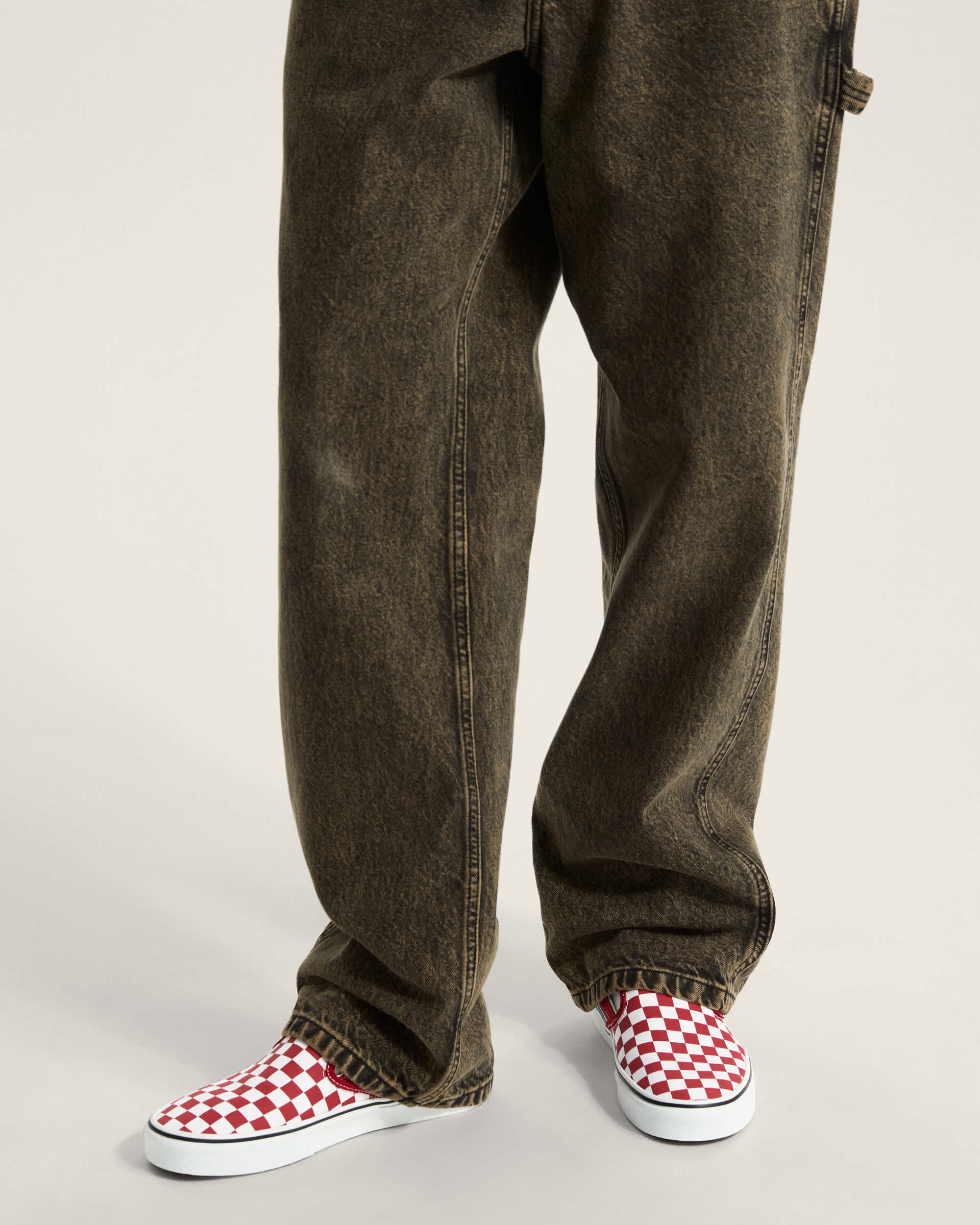 SlipOn Checkerboard Schuhe VANS Rot ALT4