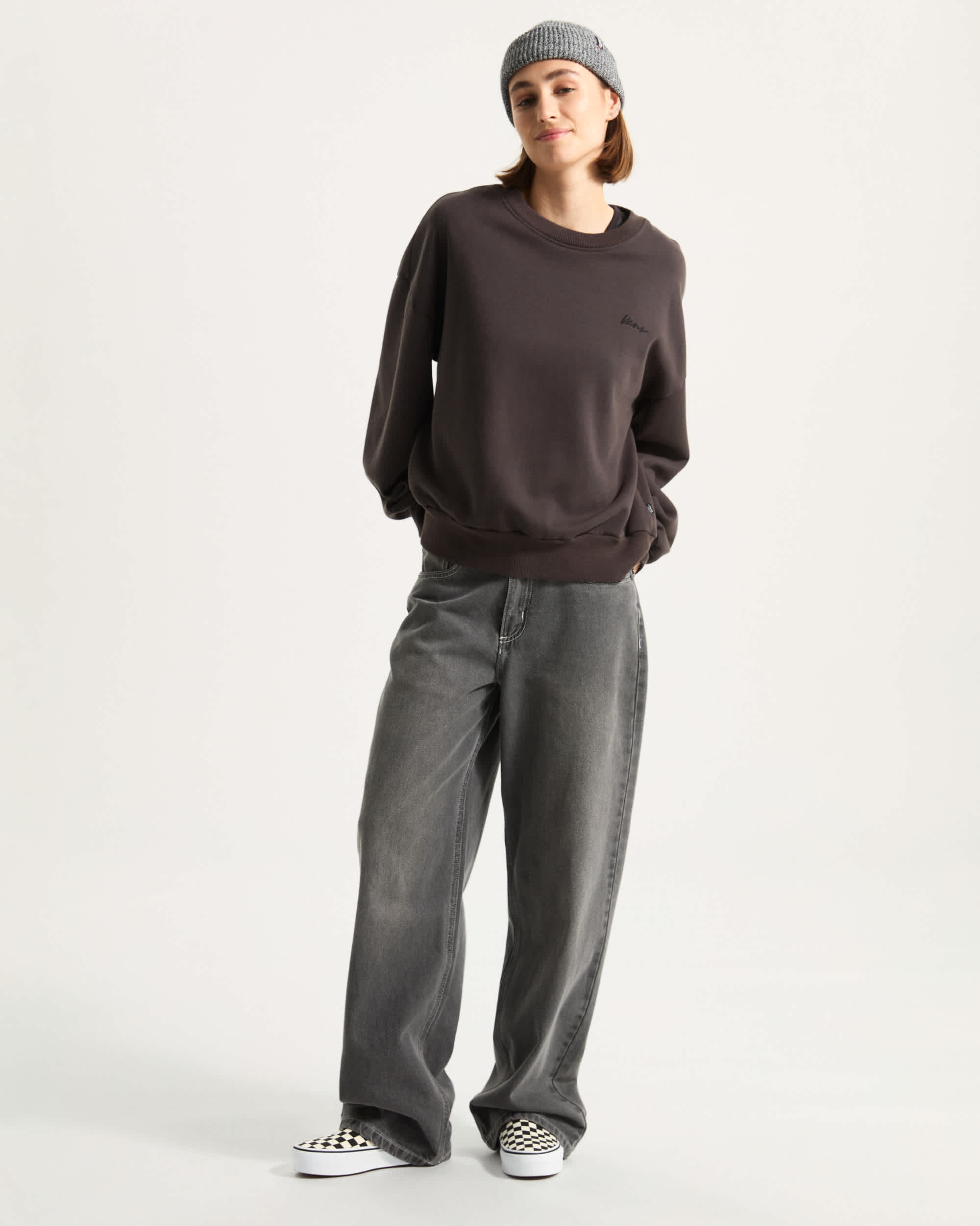 Retro RundhalsSweatshirt VANS Schwarz ALT4