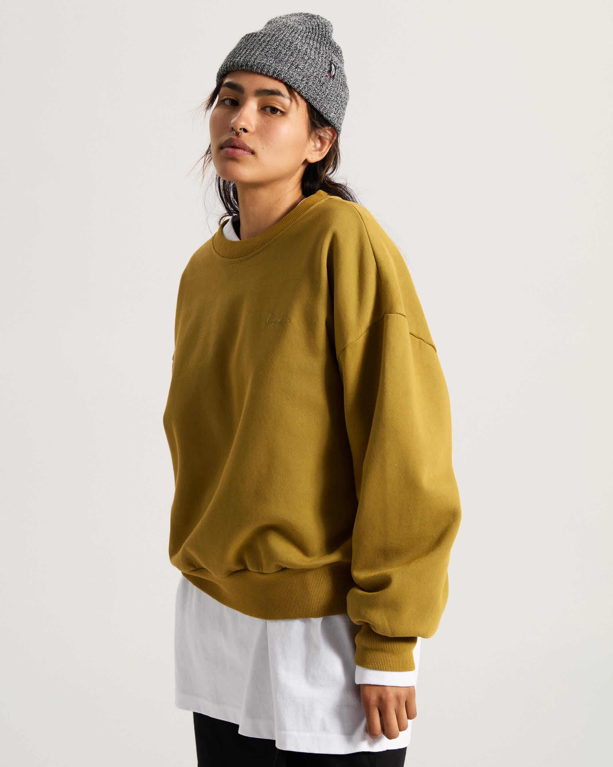 Retro Crew Sweatshirt VANS Gold ALT2