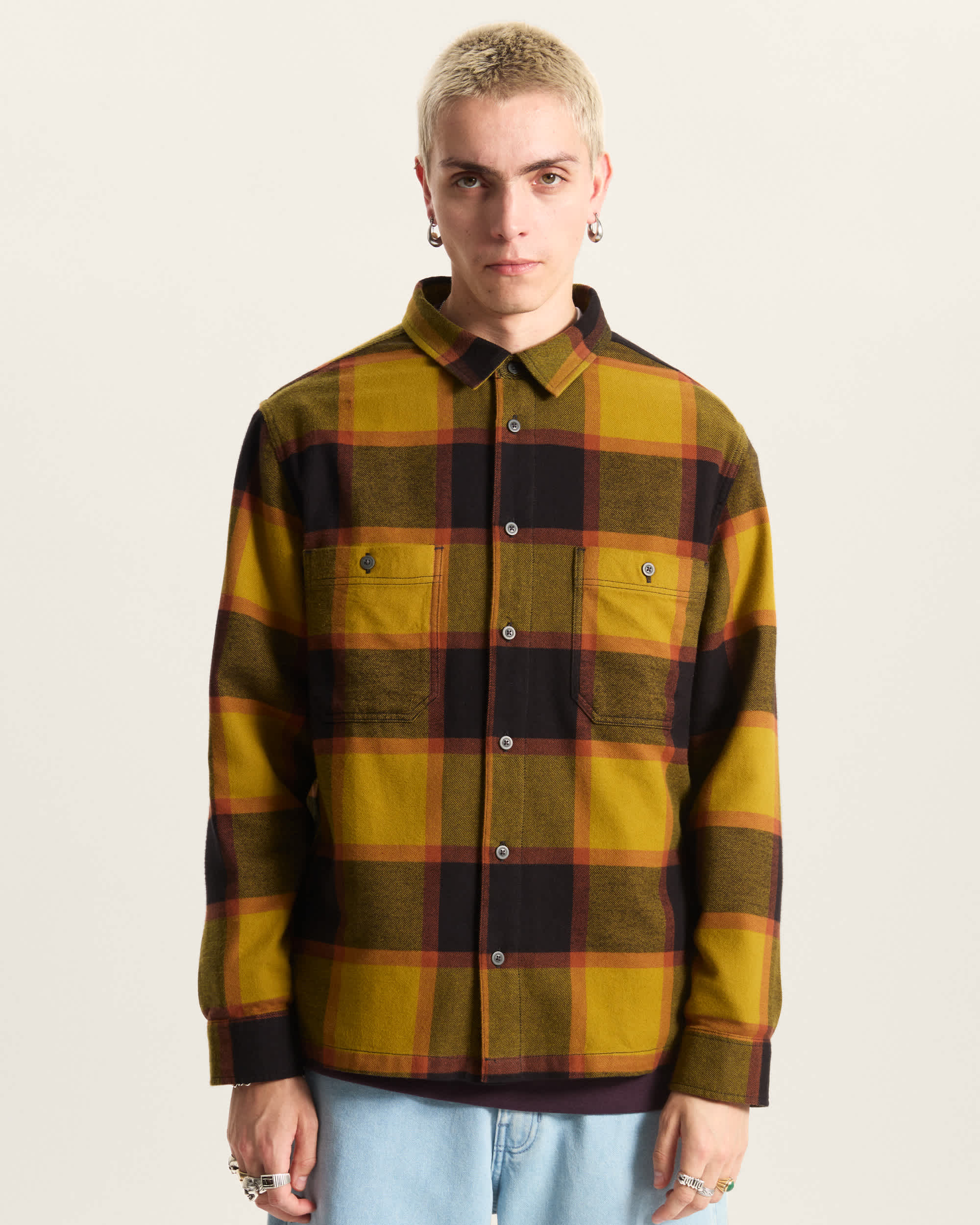 Camicia in flanella con motivo scozzese Larkspur VANS Oro ALT2