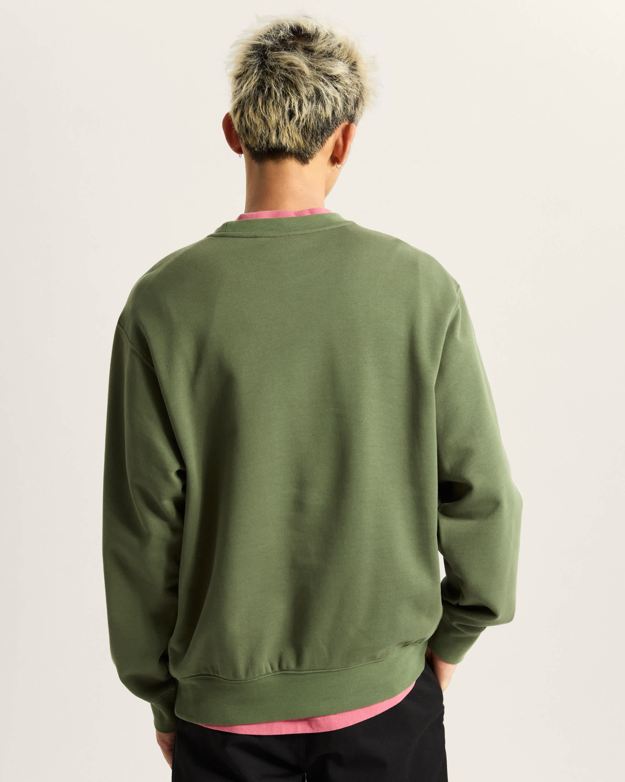 Zweifarbiger Rundhalspullover VANS Grn ALT3