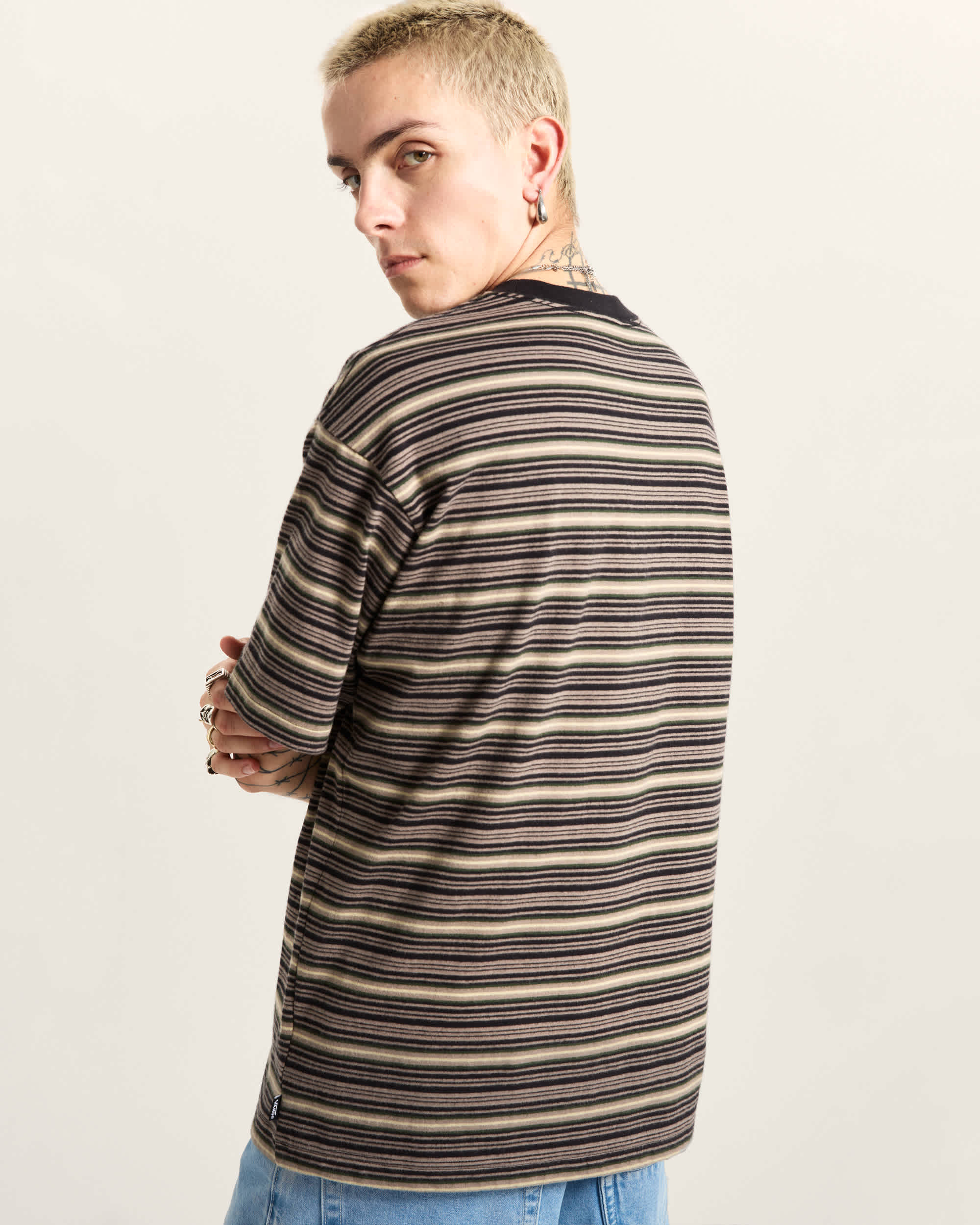 Cameron Stripe TShirt VANS Braun ALT5