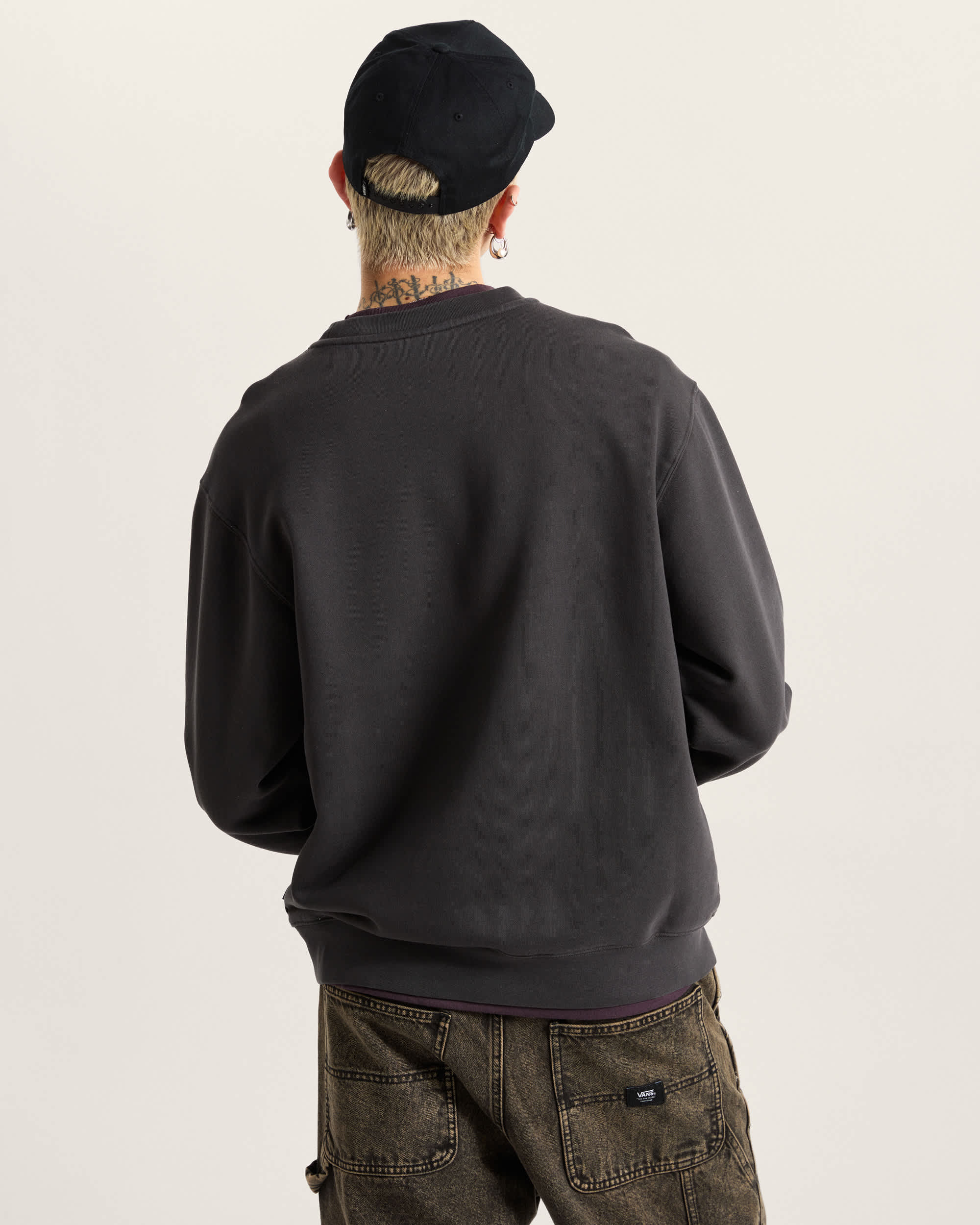 Star Checker Crew Sweatshirt VANS Schwarz ALT3