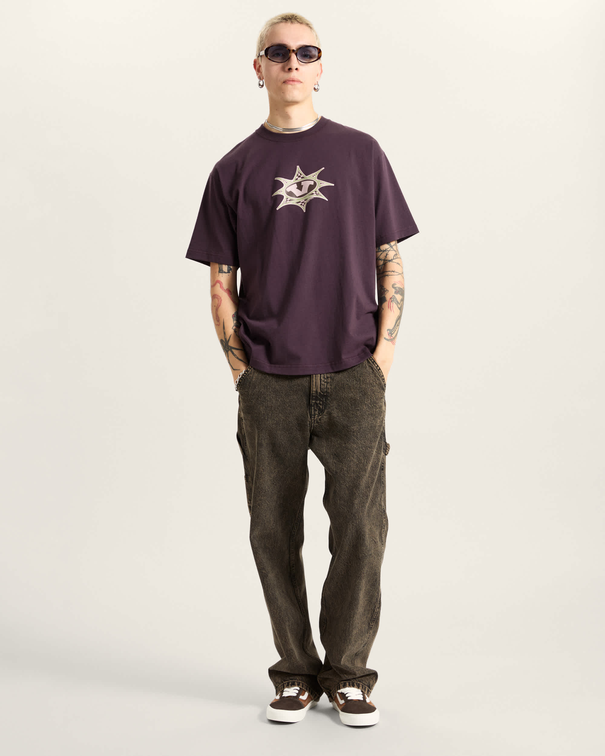 Tshirt Star Checker VANS Bleu ALT4