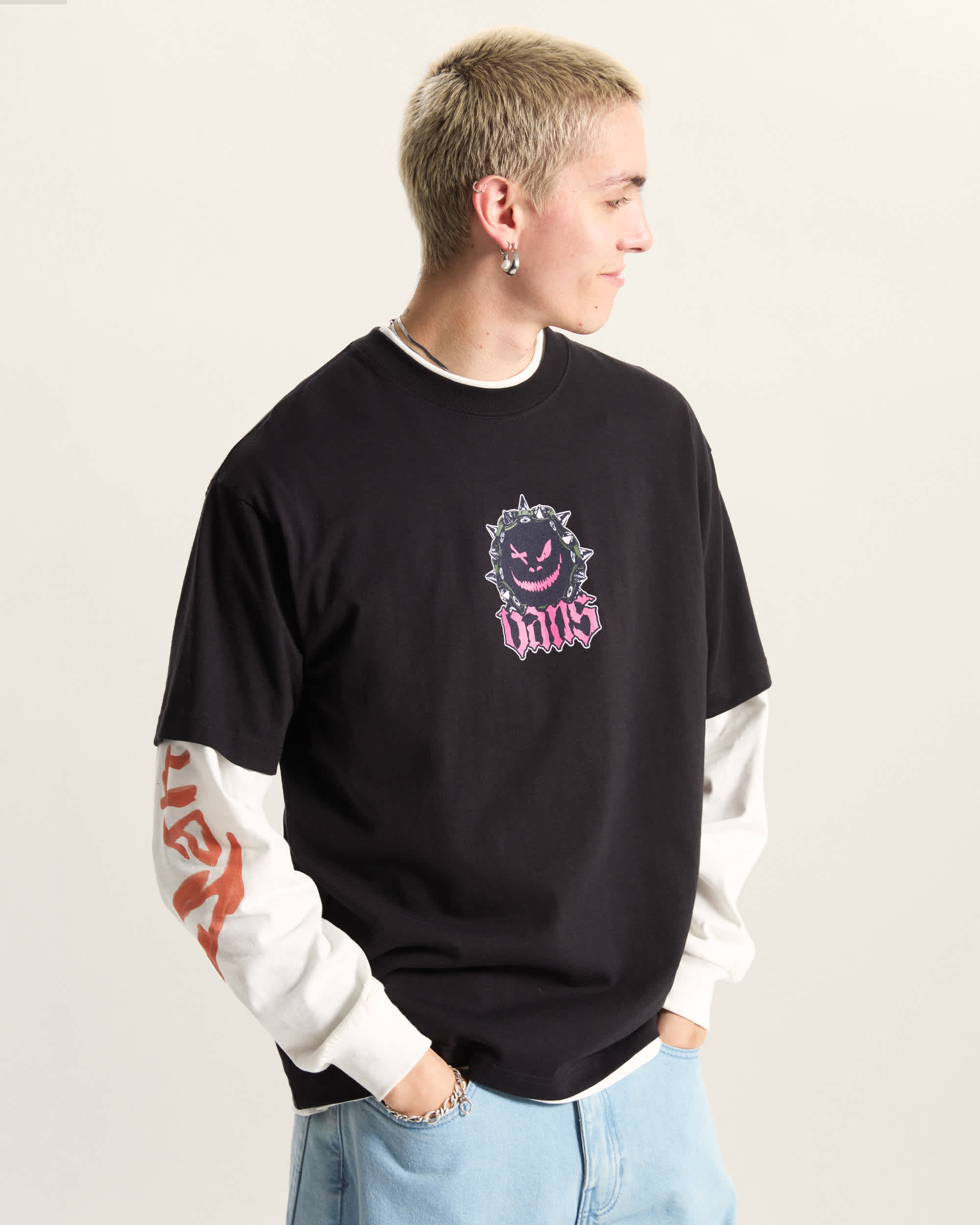 Happy Spike TShirt VANS Schwarz ALT2
