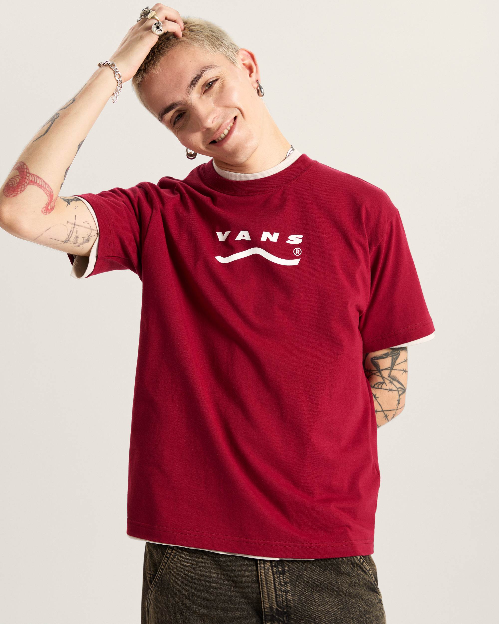 Tshirt Determined VANS Bordeaux ALT2