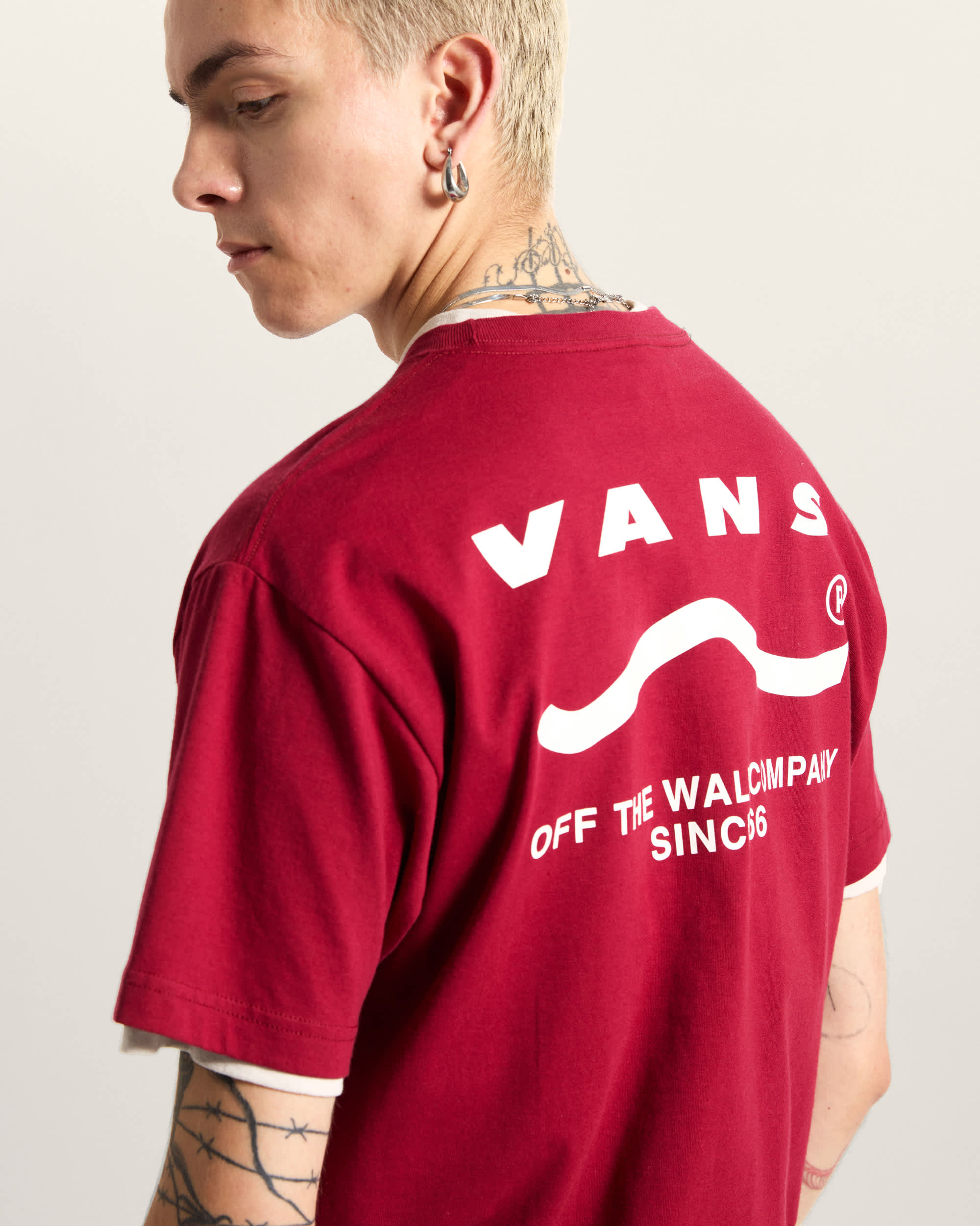 Tshirt Determined VANS Bordeaux ALT4