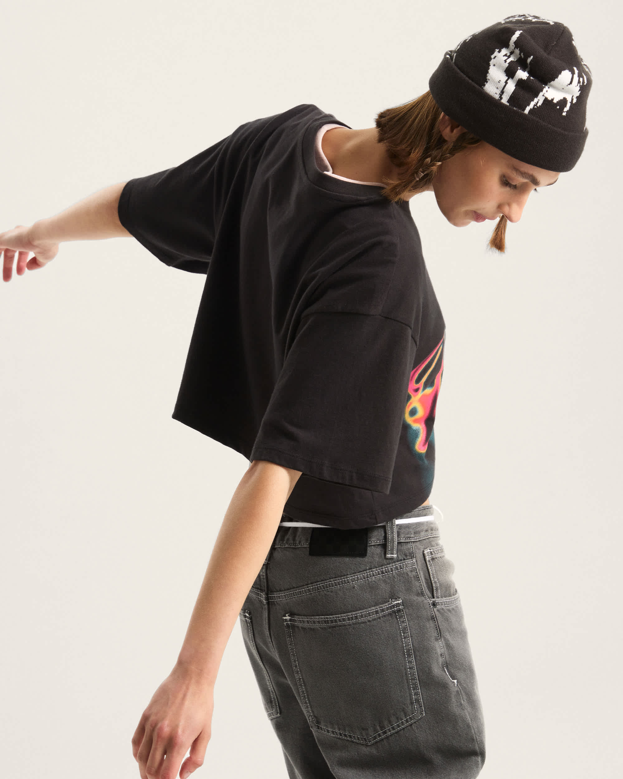 Afterburn Crop TShirt VANS Black ALT4