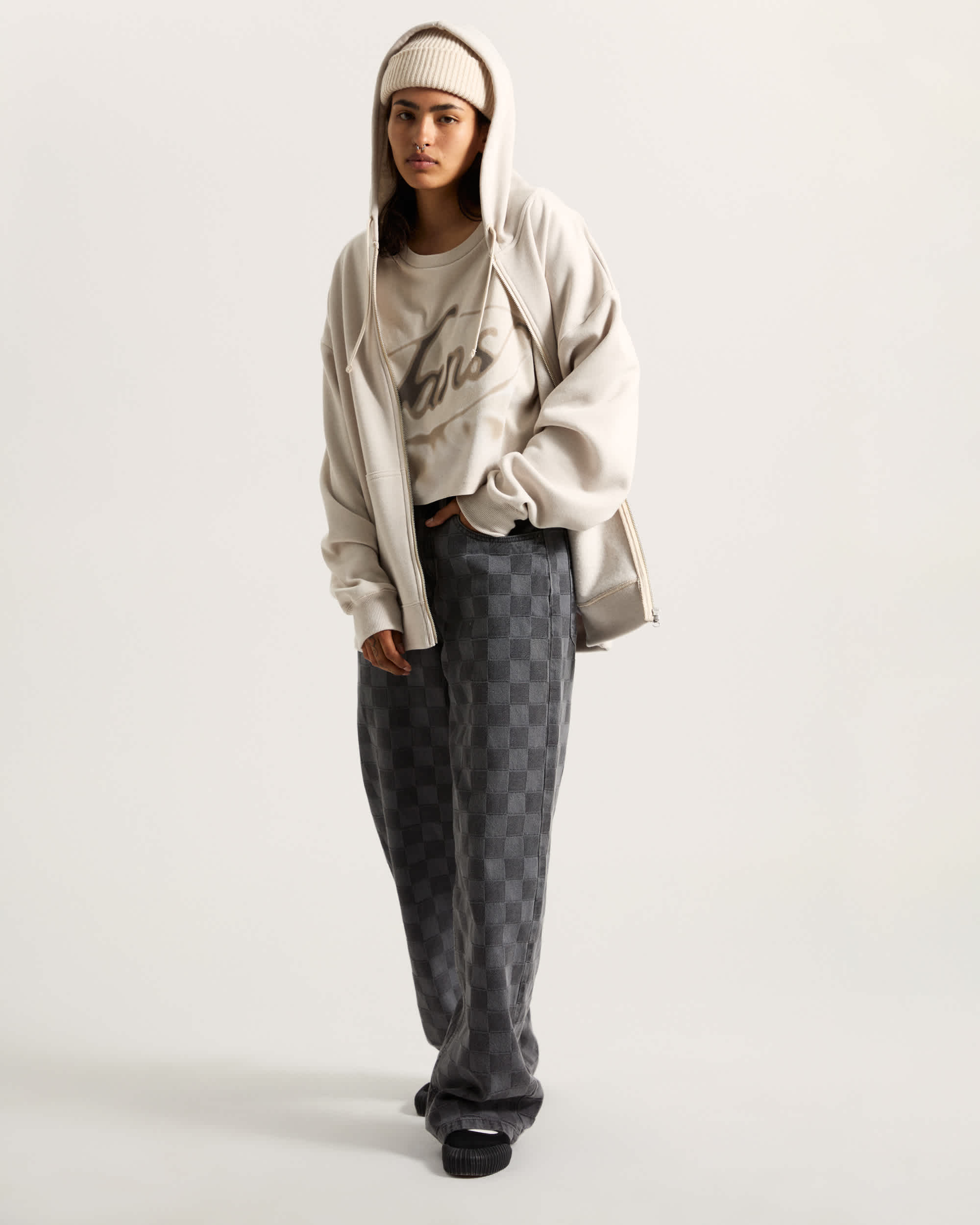 Afterburn Crop TShirt VANS Beige ALT4