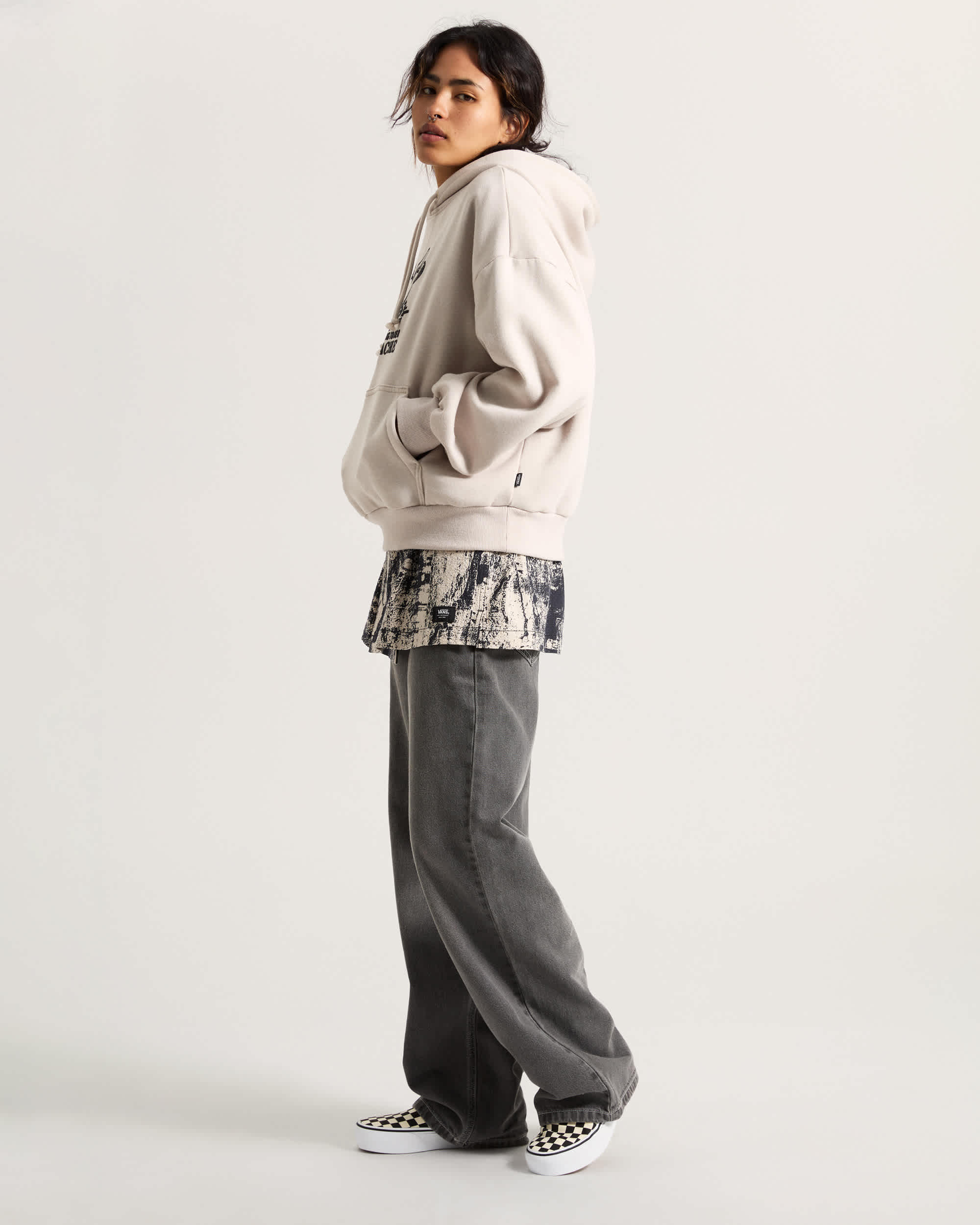 Down The Rabbit HoleHoodie VANS Beige ALT5