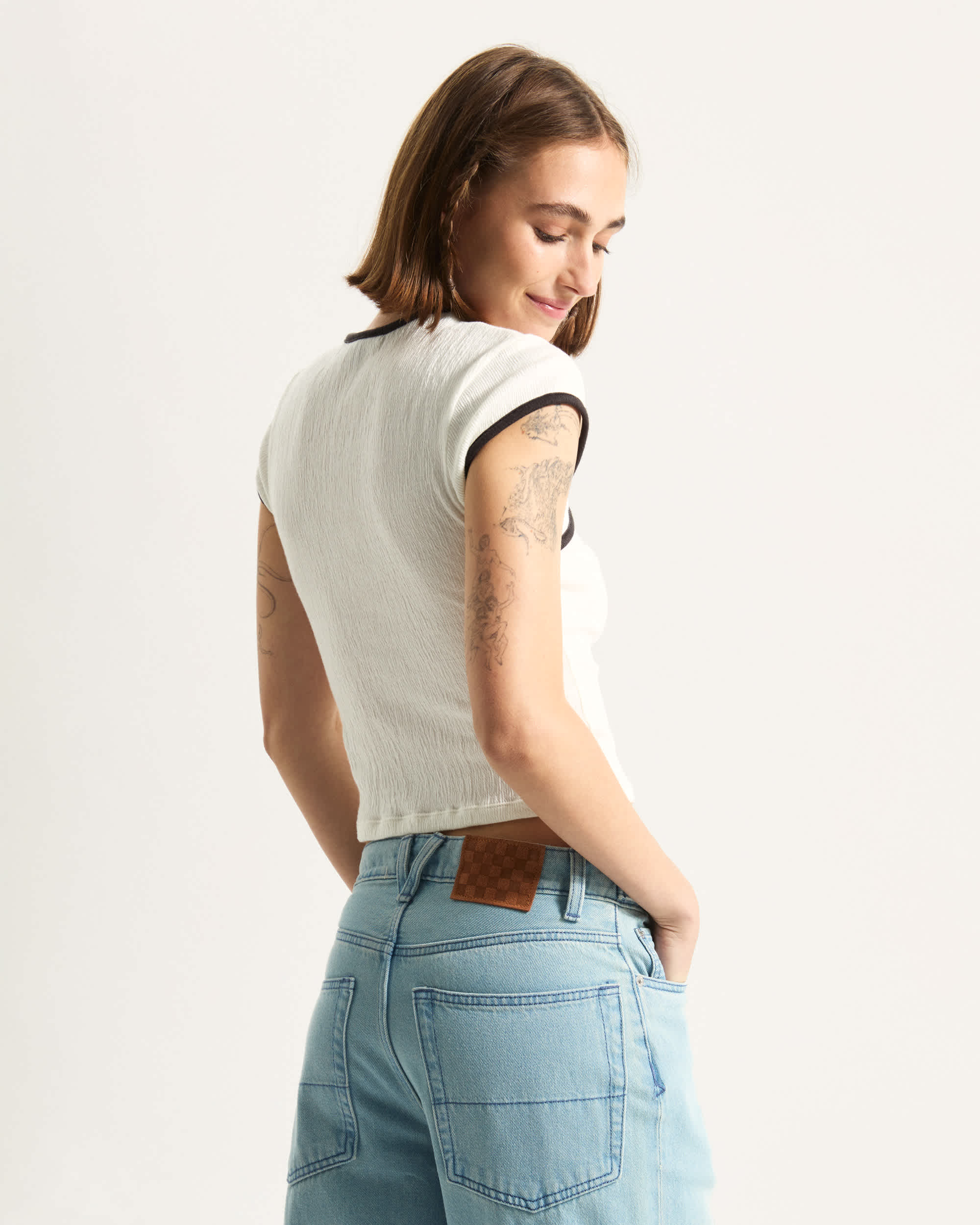 Tshirt avec liens  lencolure Kari VANS Blanc ALT3