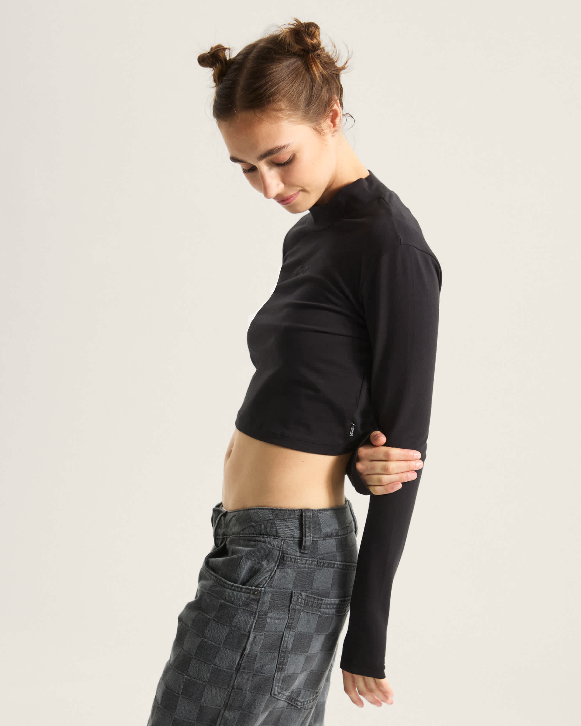 Script Mini Mock TShirt VANS Schwarz ALT2