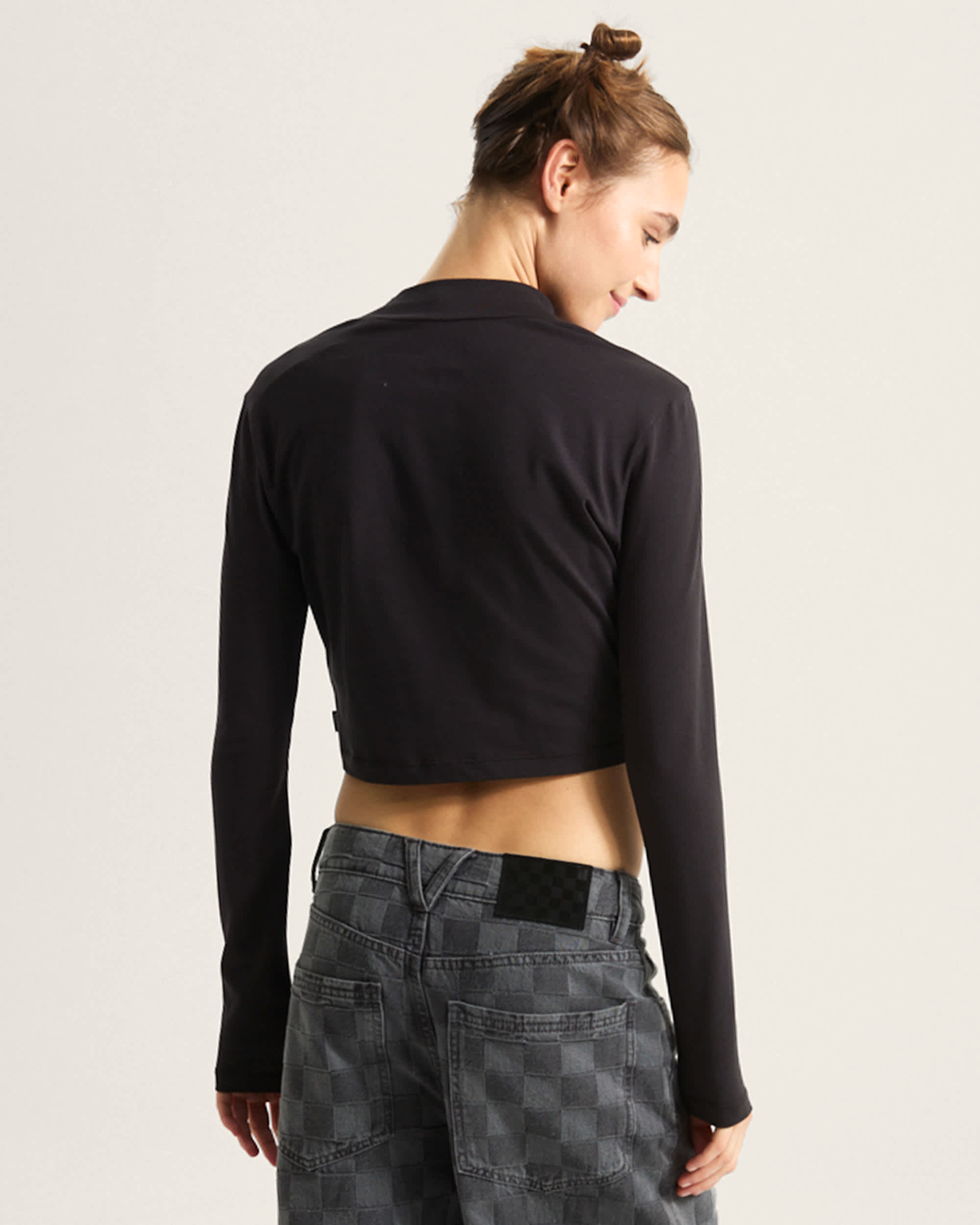 Script Mini Mock TShirt VANS Schwarz ALT3