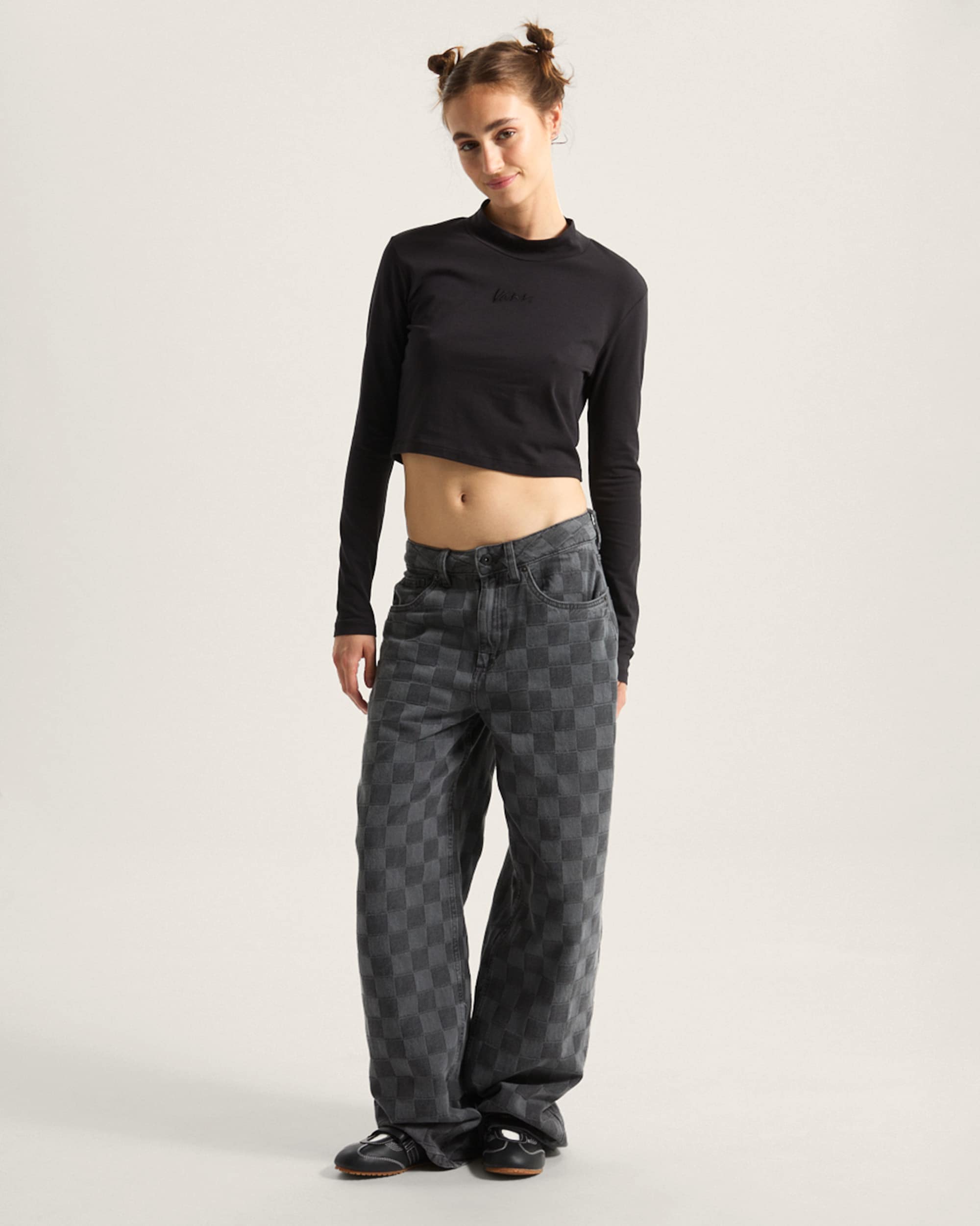 Script Mini Mock TShirt VANS Schwarz ALT4