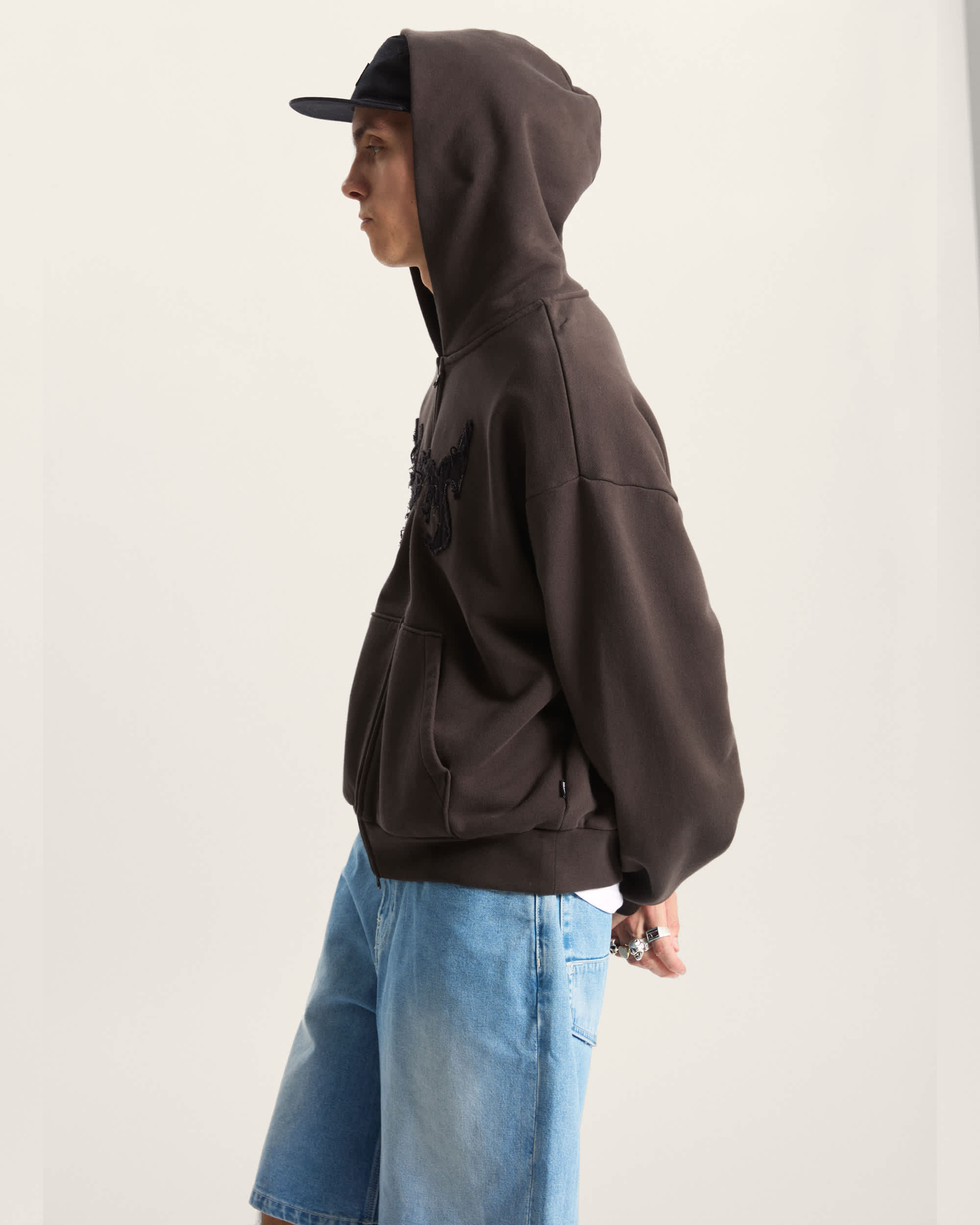 Raw Instinct Hoodie mit Reiverschluss VANS Schwarz ALT3