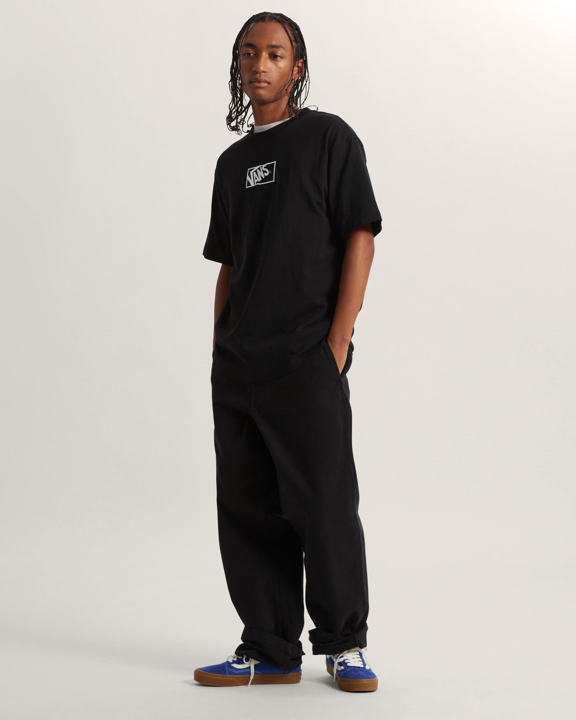 Blocked Box Lockeres TShirt VANS Schwarz ALT4