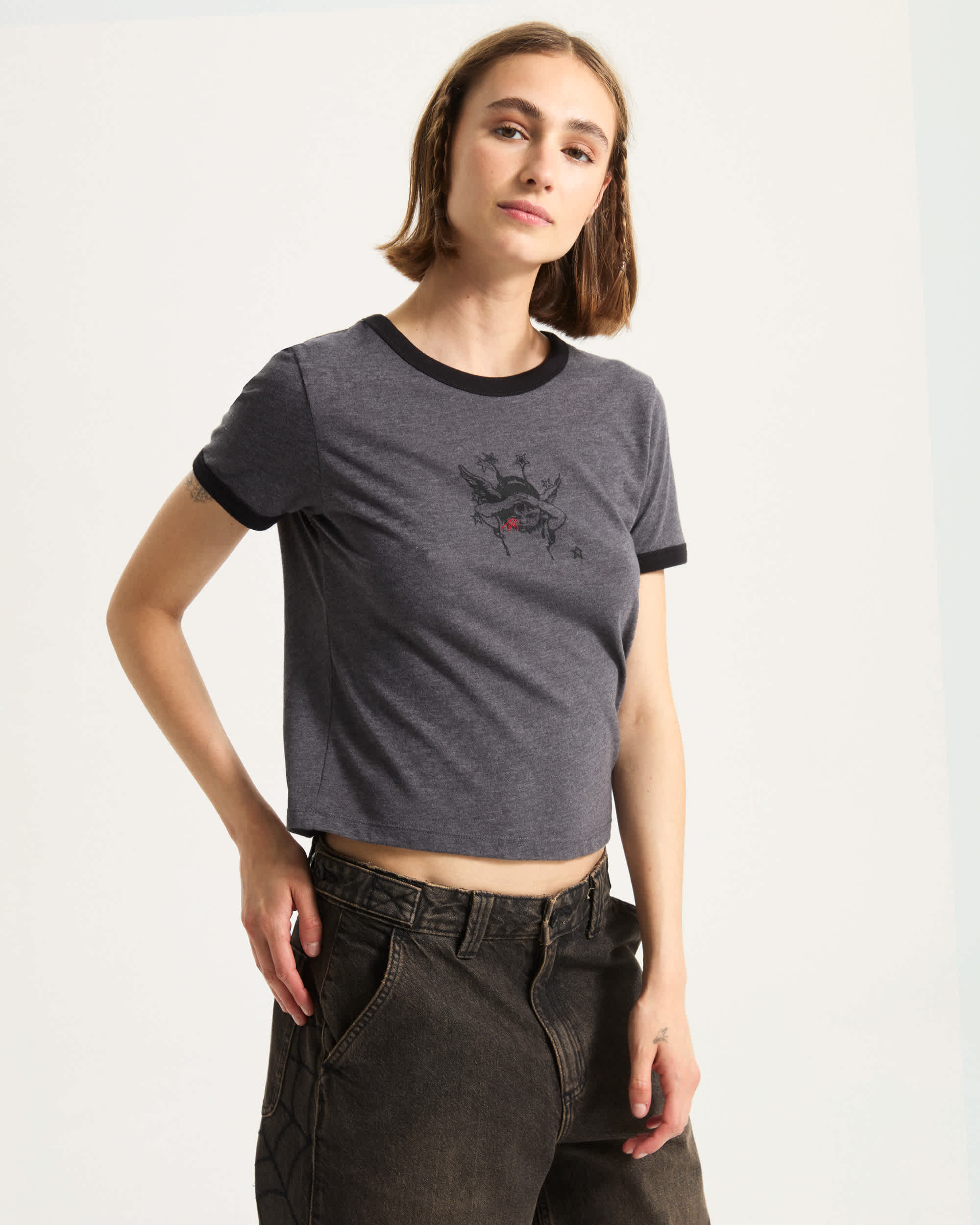 Cruzing Ringer TShirt VANS Grau ALT2