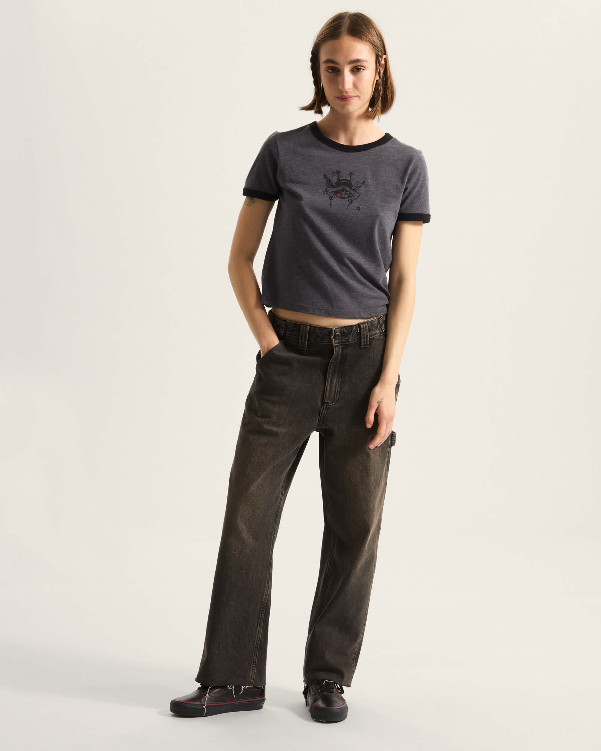 Tshirt Ringer Cruzing VANS Cinzento ALT4