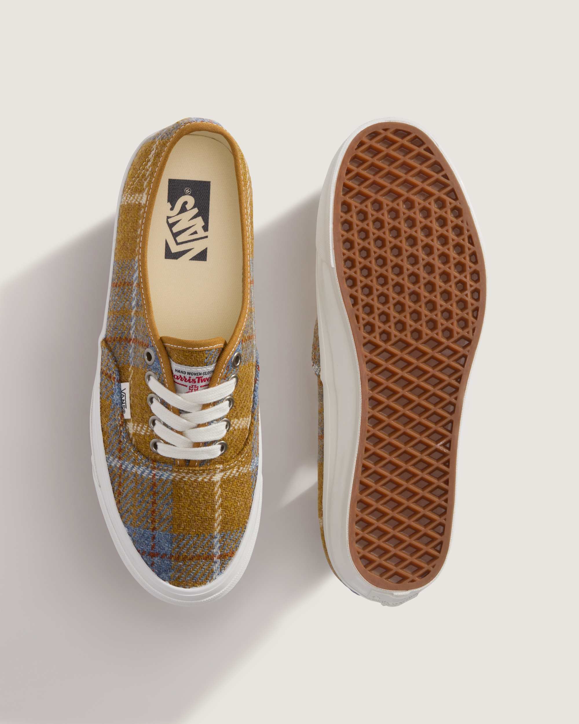 Premium Authentic Harris Tweed Schuhe VANS Beige ALT2