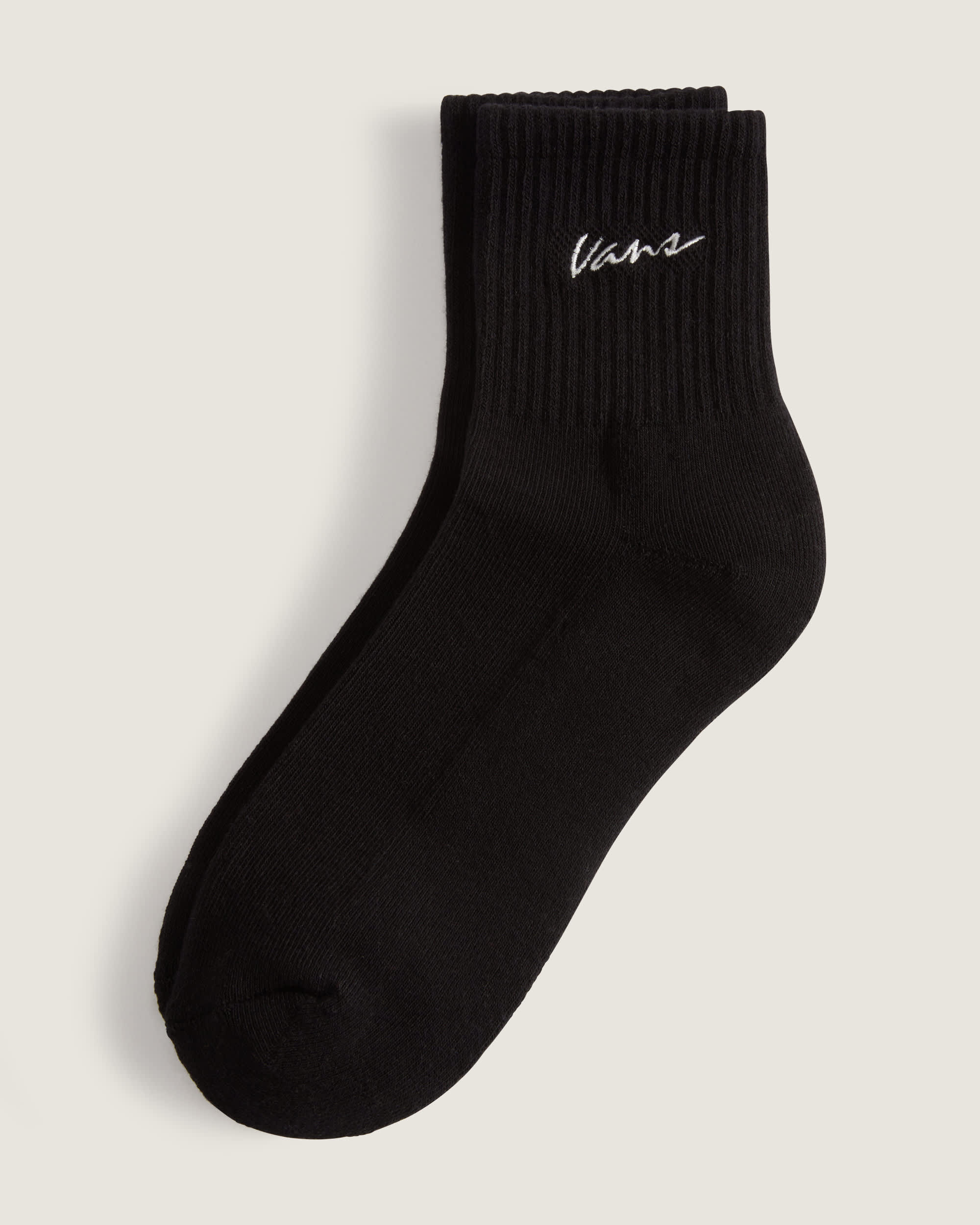 Classic Script Half Crew Socken 1 Paar VANS Schwarz HERO