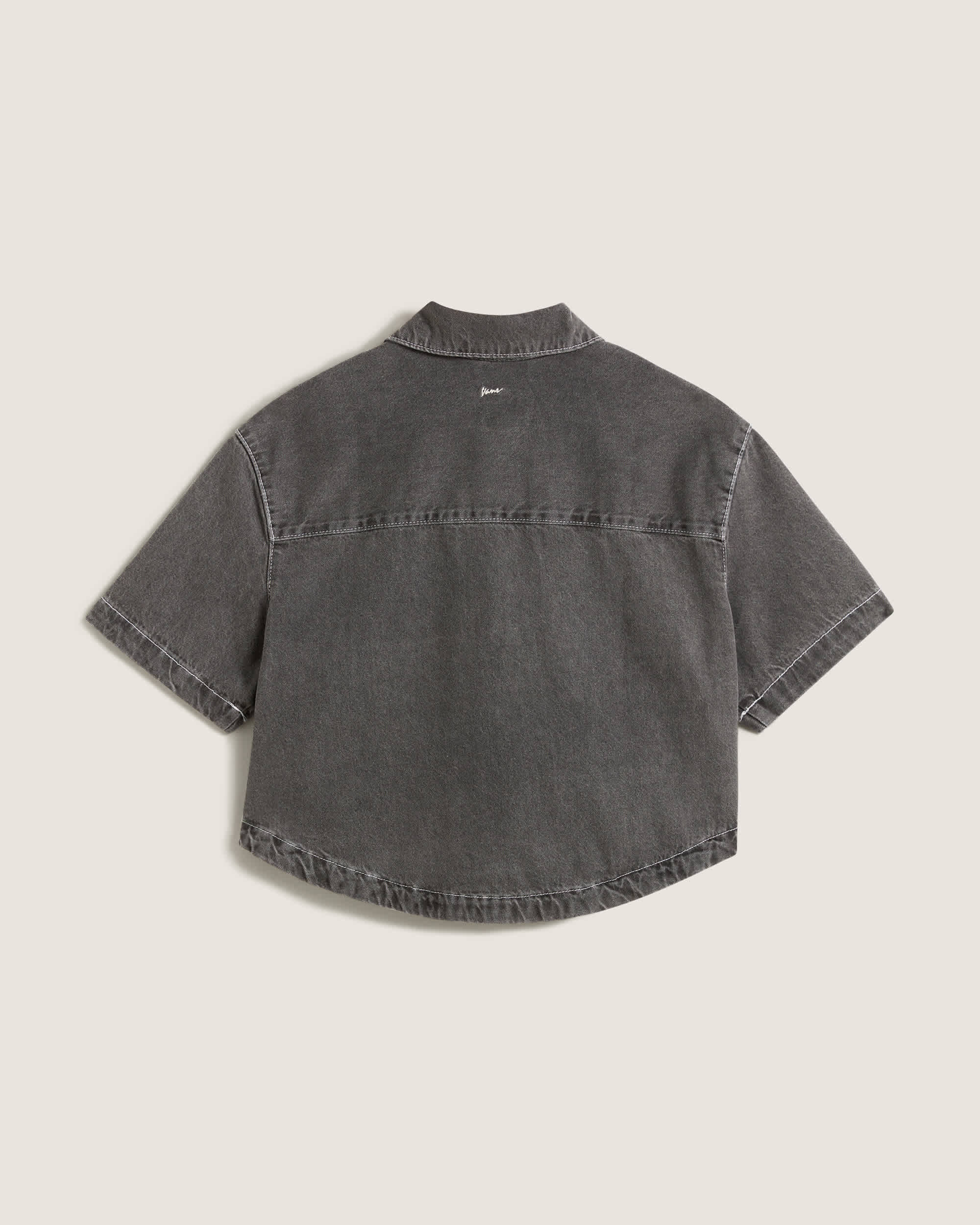 Natalie Denim Button Up Hemd VANS Grau ALT1