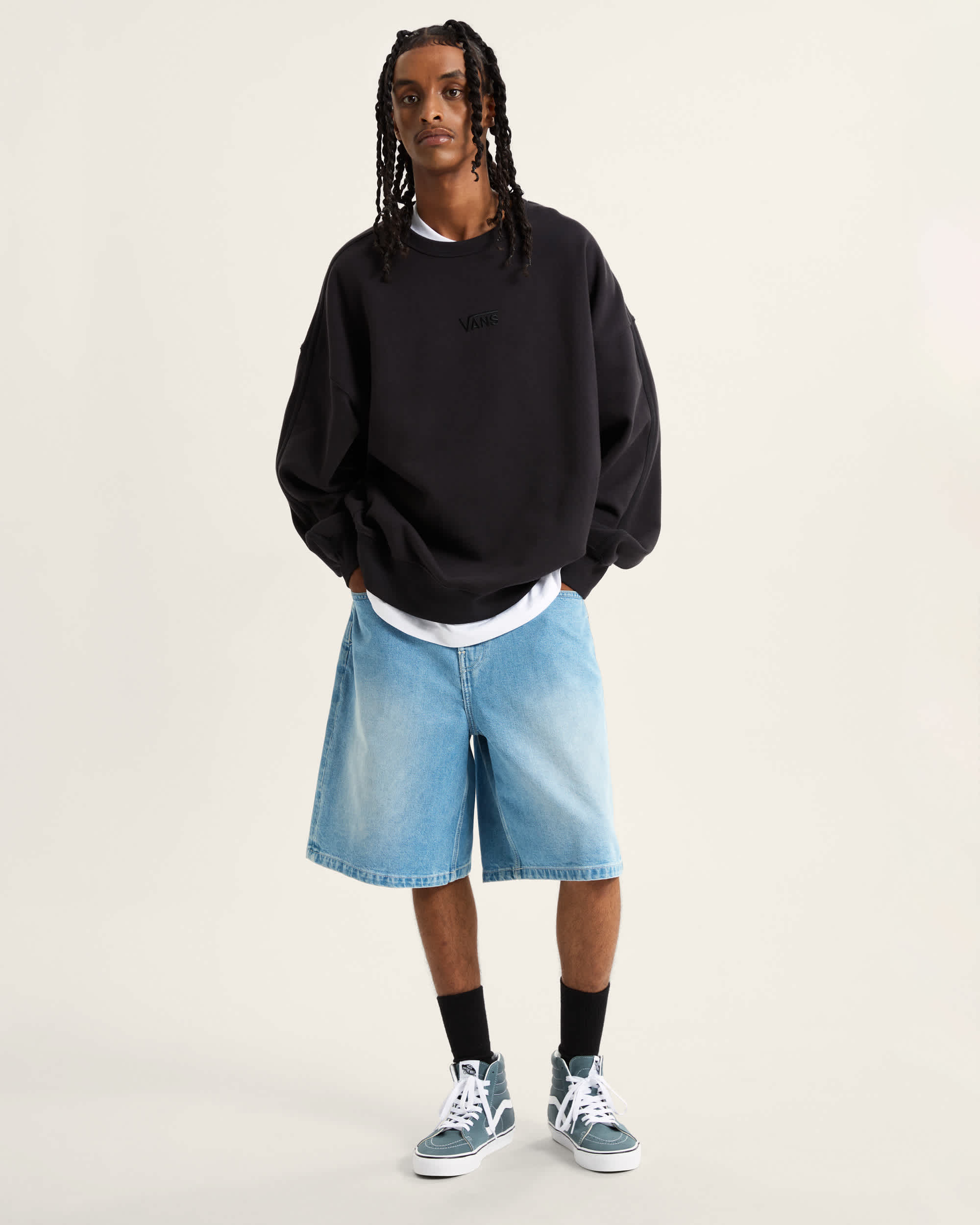 Premium Logo Crew Sweatshirt VANS Schwarz ALT5