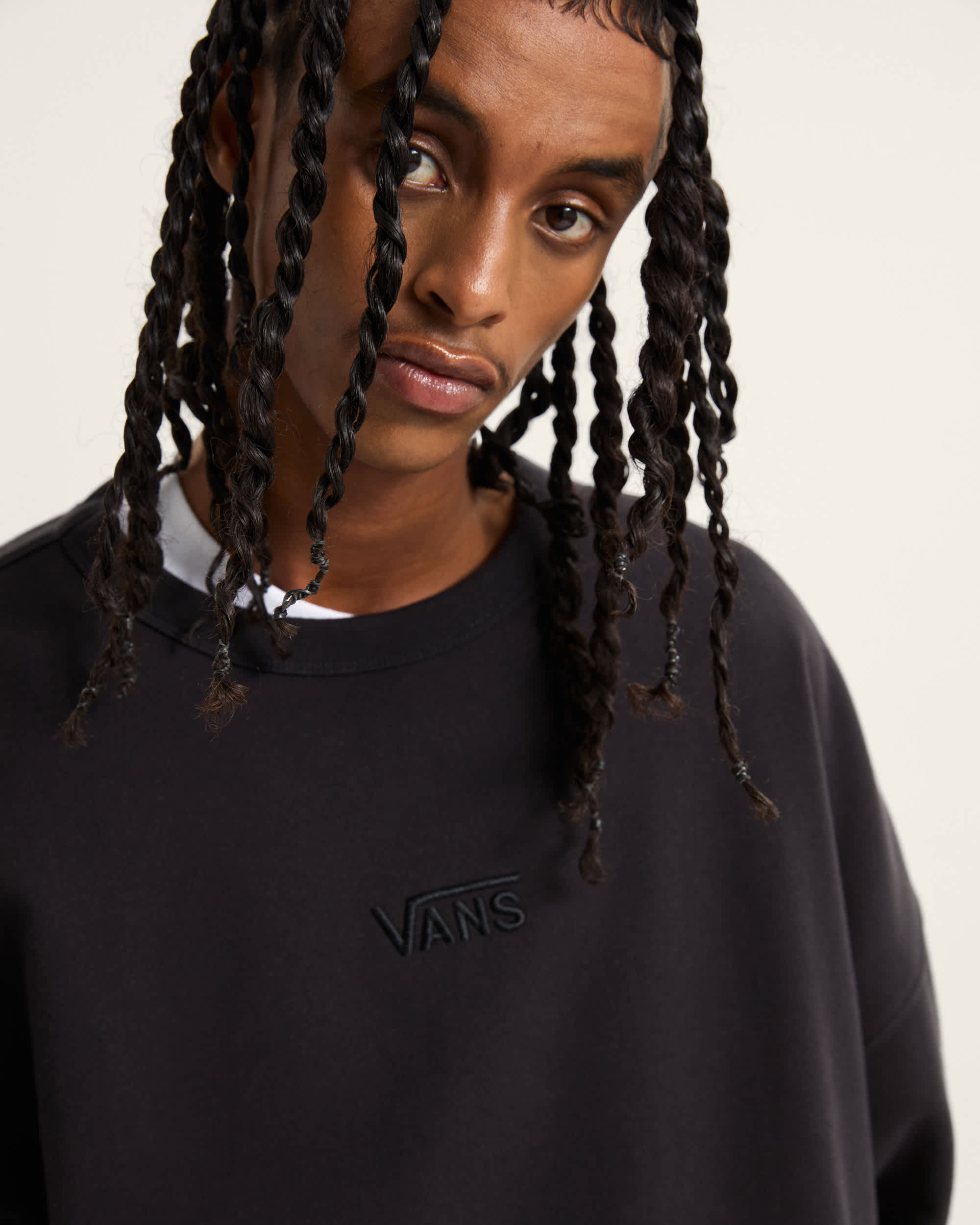 Premium Logo Crew Sweatshirt VANS Schwarz ALT6