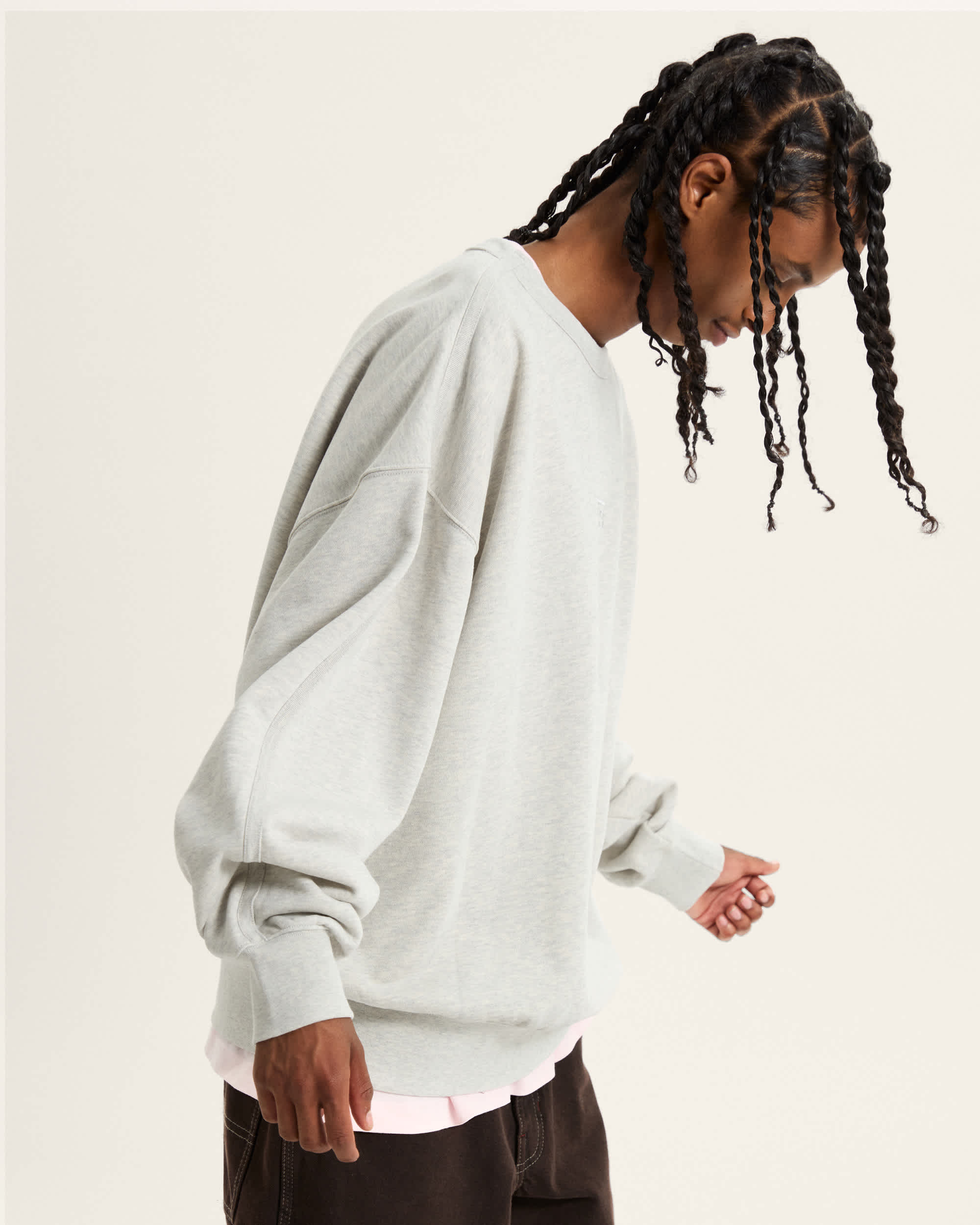 Premium Logo Crew Sweatshirt VANS Grau ALT4