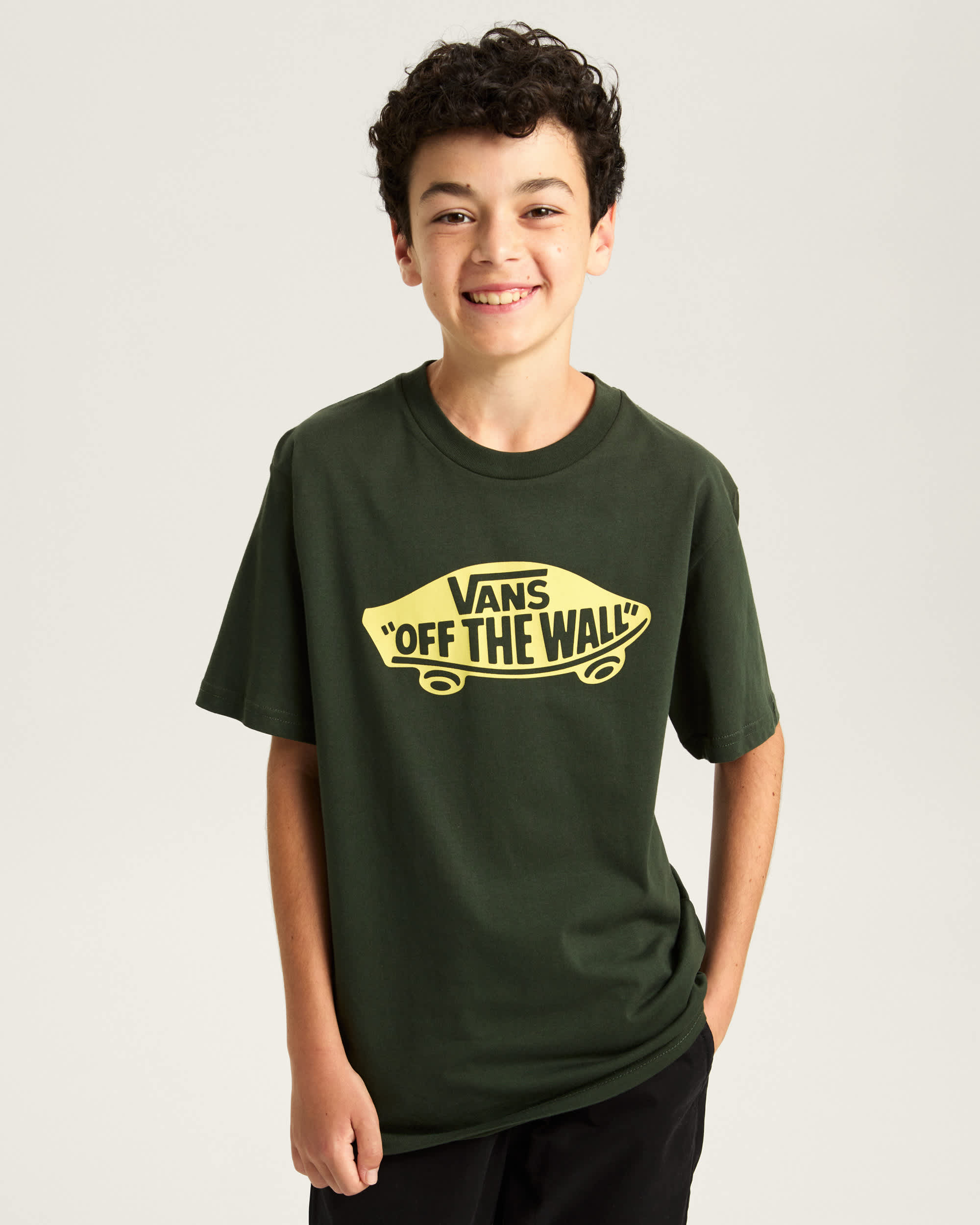 Kids Style 76 TShirt 814 Years VANS Green ALT2