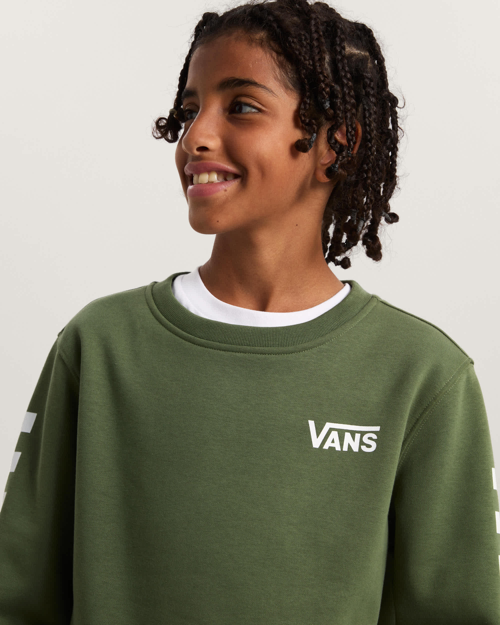 Camisola Exposition Check para criana 814 anos VANS Verde ALT5